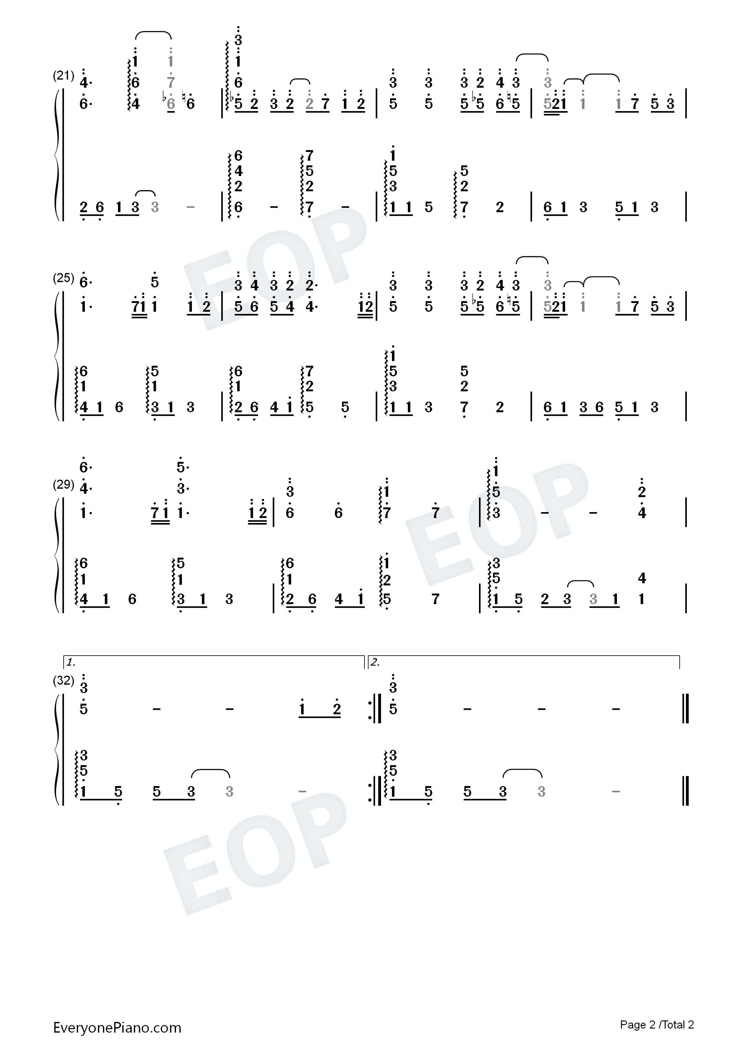 黄昏のゆりかご钢琴简谱_Leaf演唱