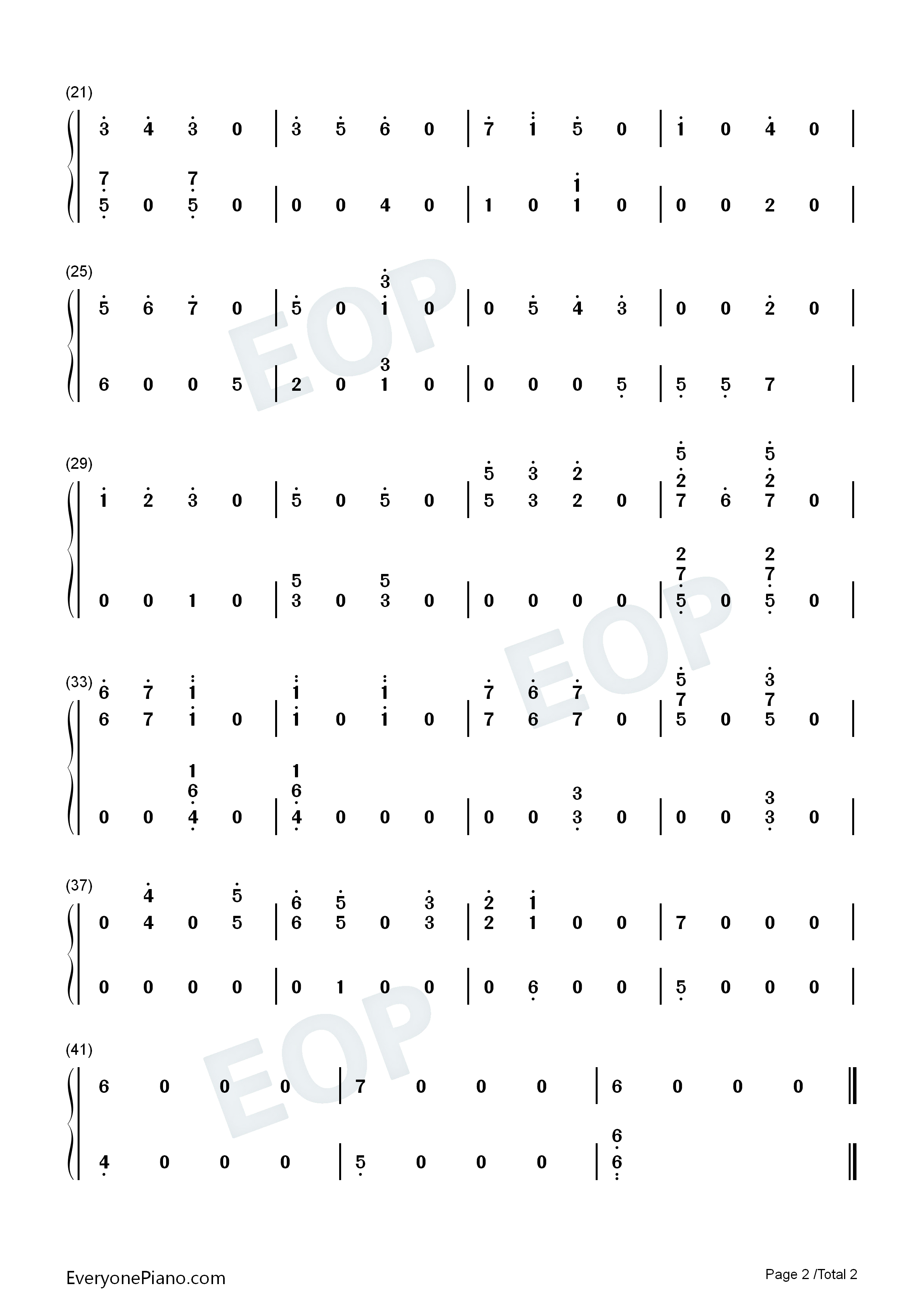 星之原野钢琴简谱_陈达飞演唱