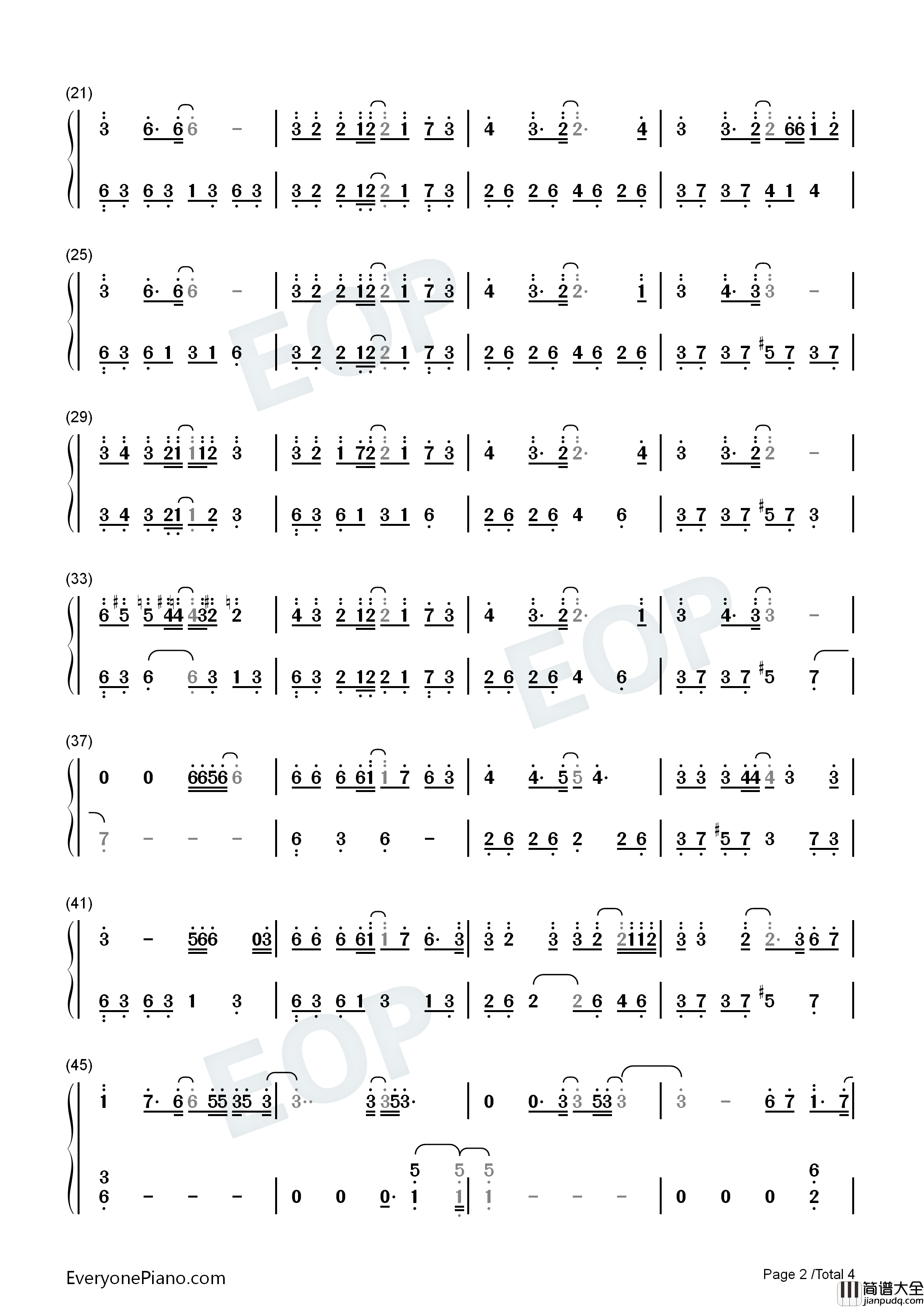 超能力钢琴简谱_邓紫棋演唱