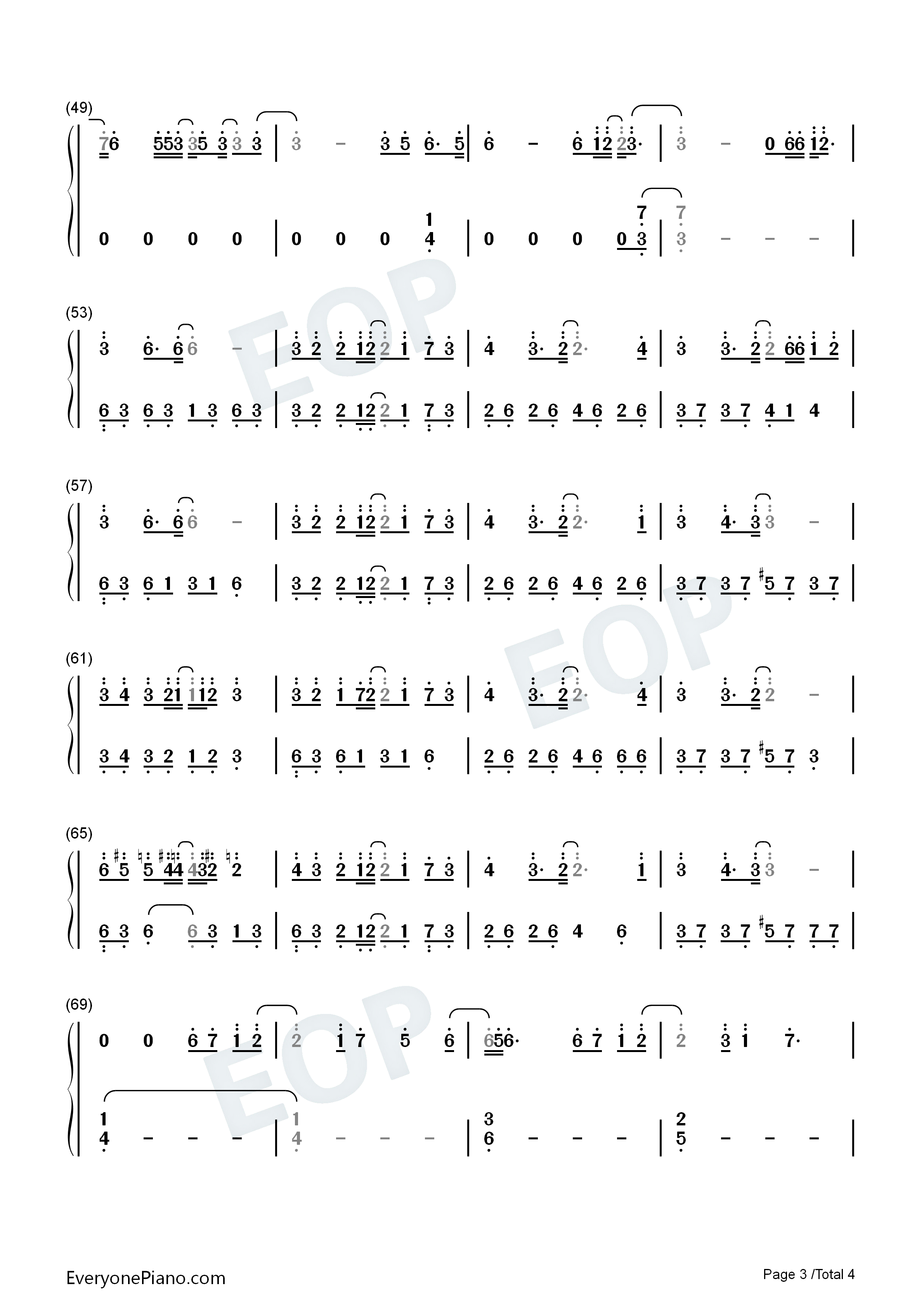 超能力钢琴简谱_邓紫棋演唱