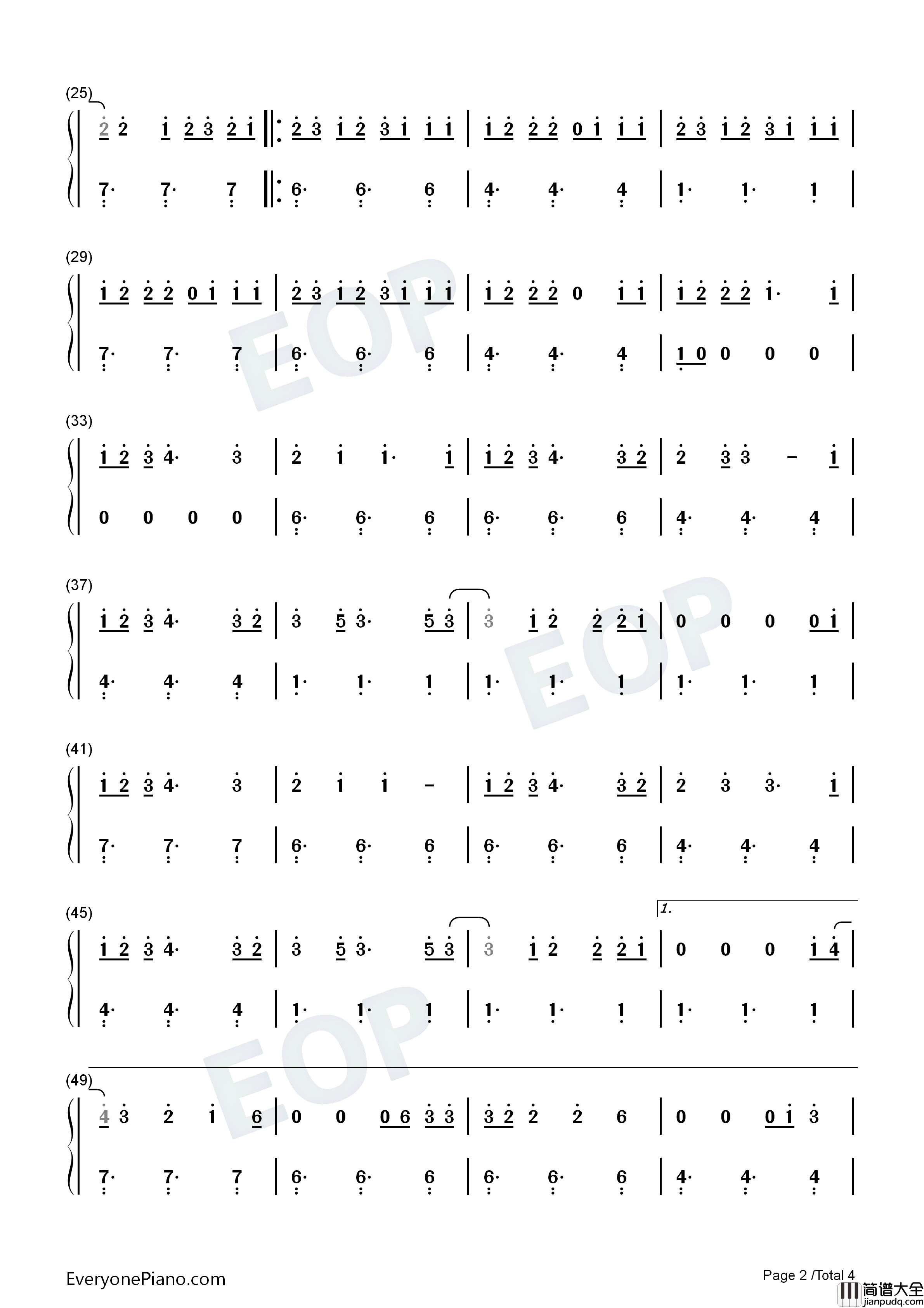 Looks_Like_Me钢琴简谱_Dean_Lewis演唱