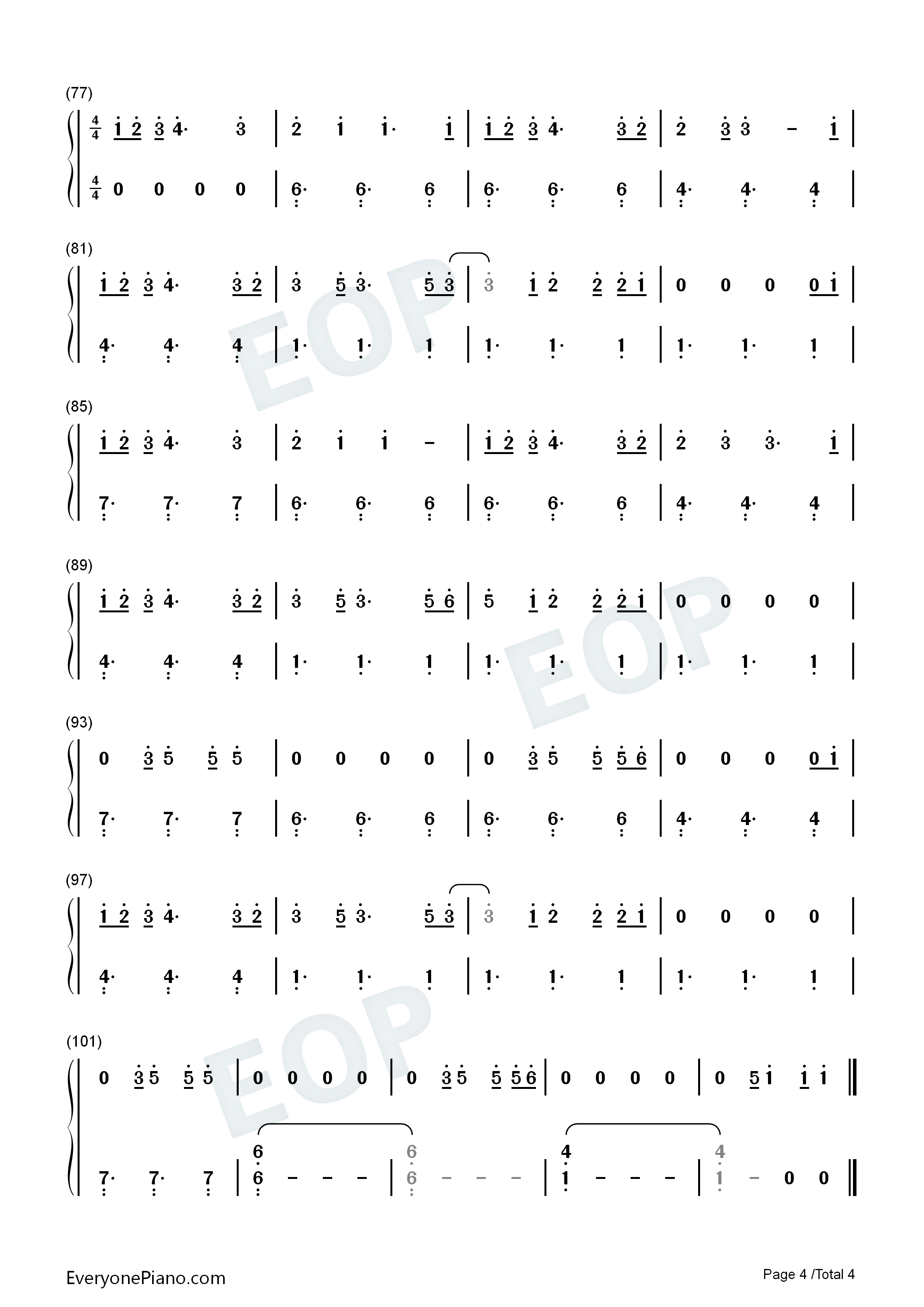 Looks_Like_Me钢琴简谱_Dean_Lewis演唱