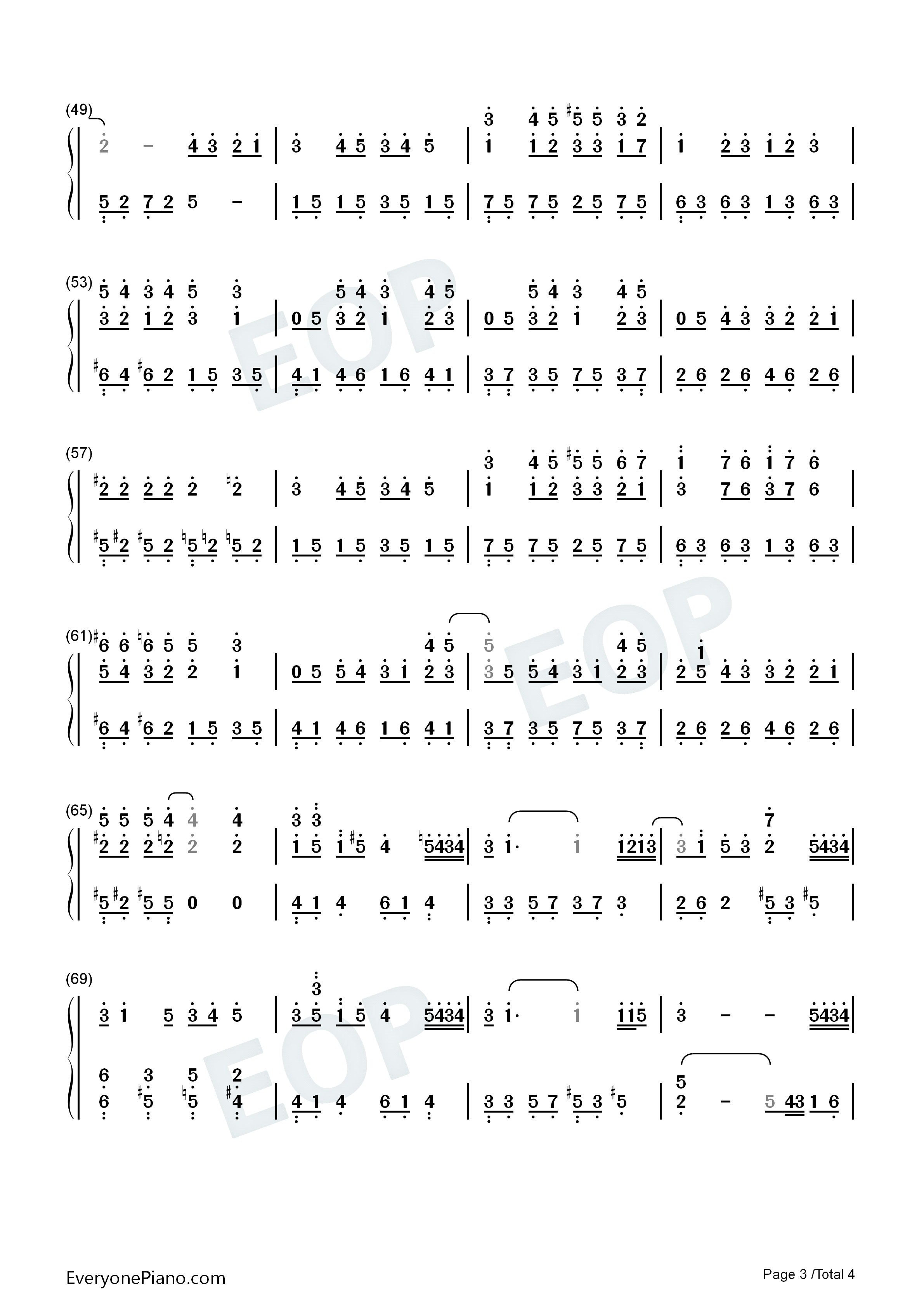 心引力钢琴简谱_王俊凯_蔡依林演唱