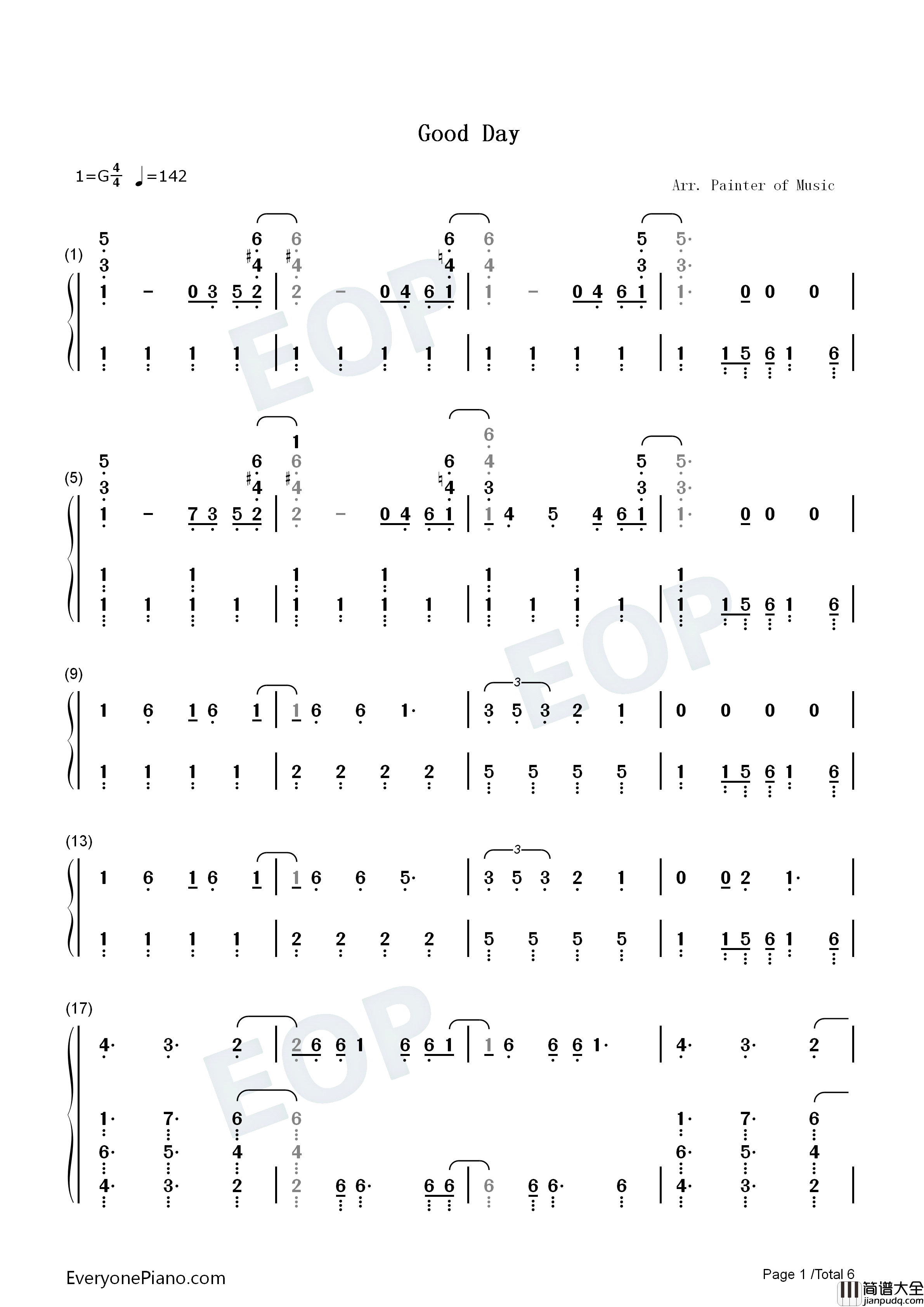 Good_Day钢琴简谱_Twenty_One_Pilots演唱