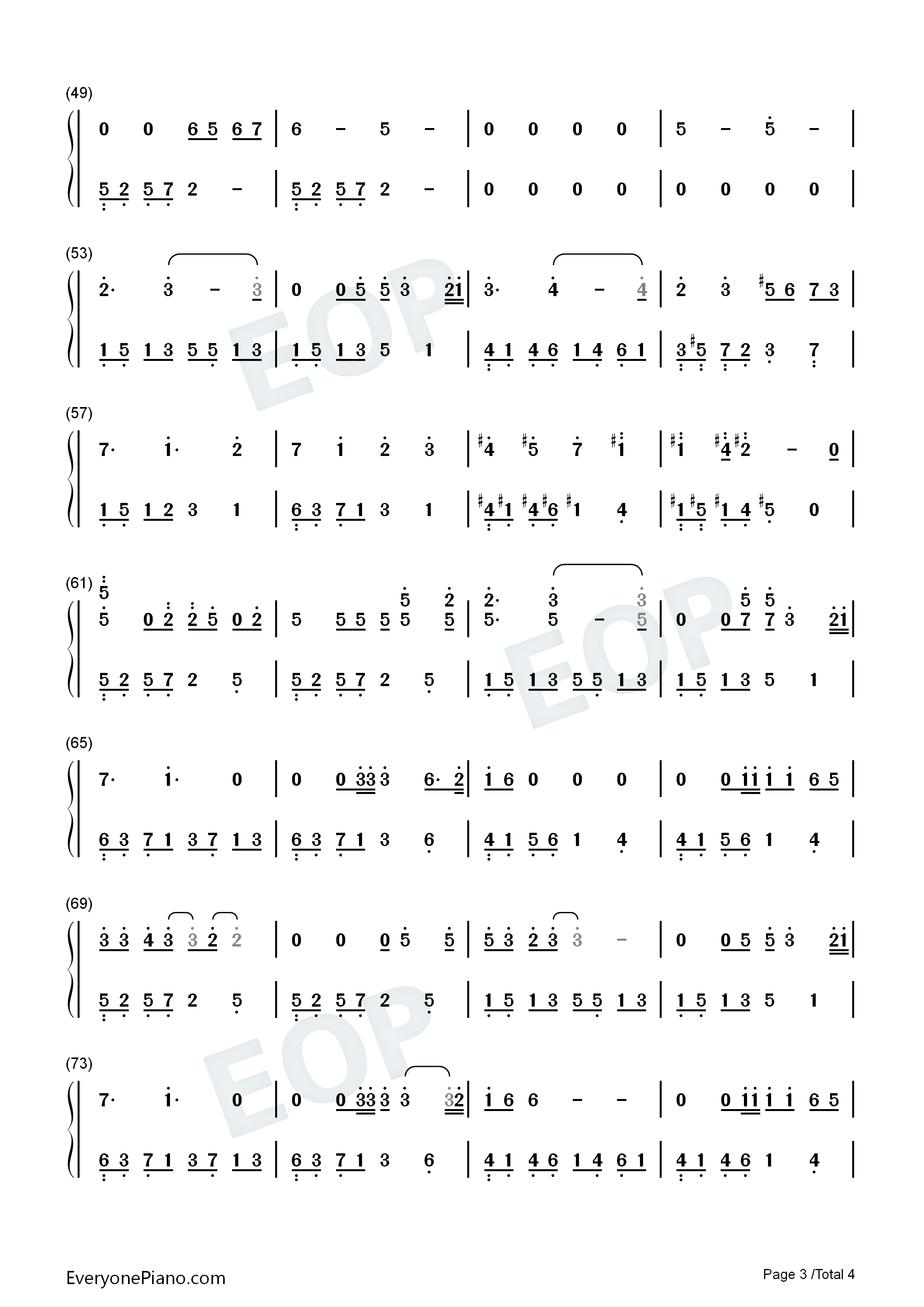 我是真的爱你钢琴简谱_张宇_张信哲演唱