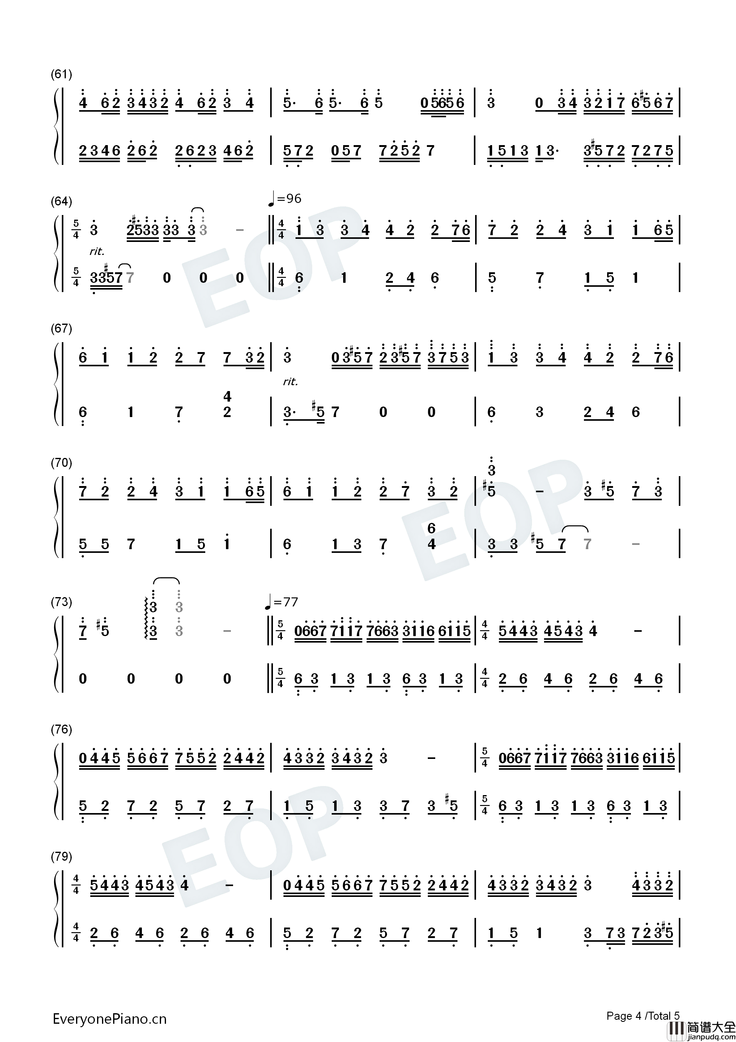 梦中的婚礼绝美版钢琴简谱_理查德·克莱德曼演唱