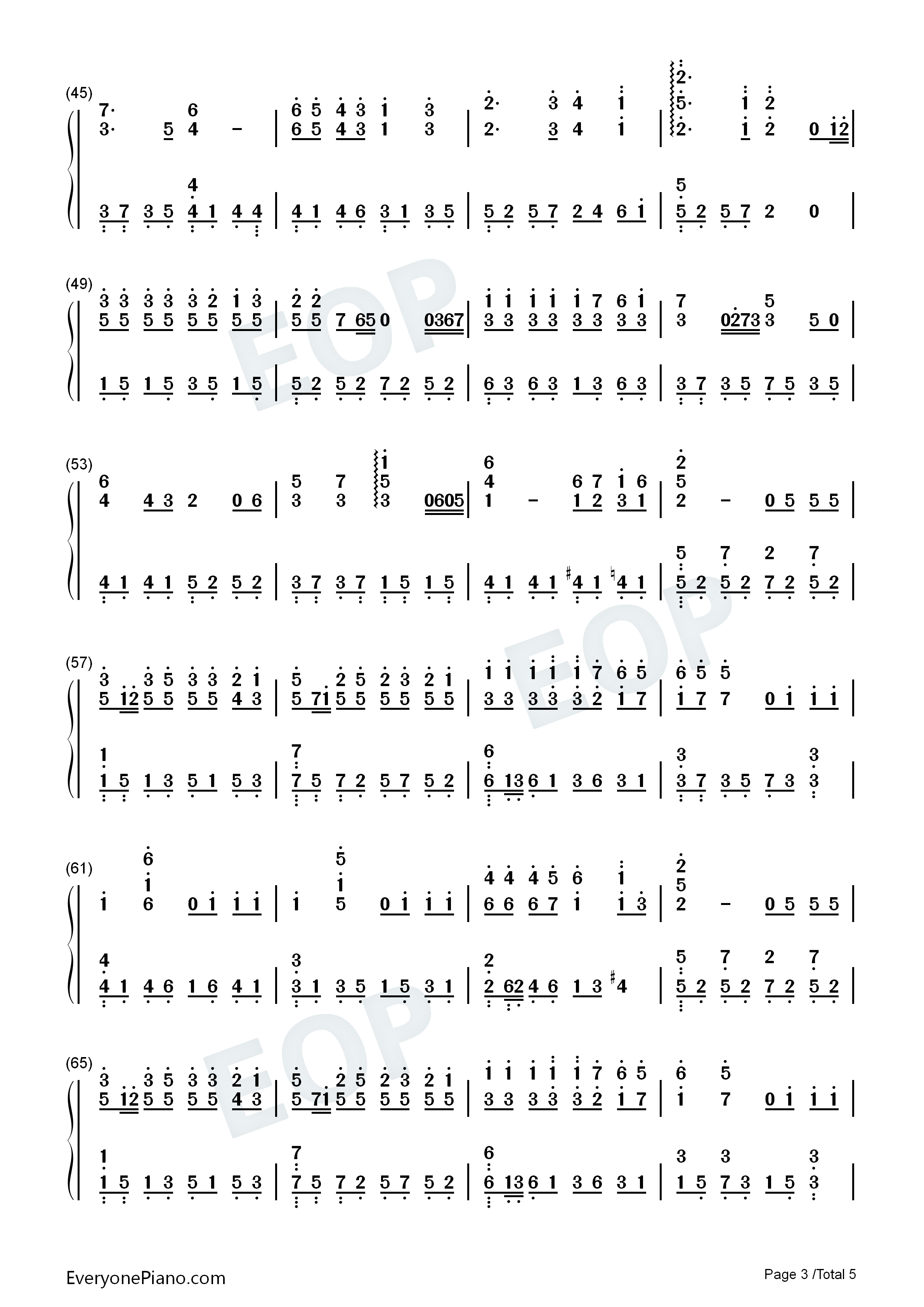 和你一样钢琴简谱_李宇春演唱
