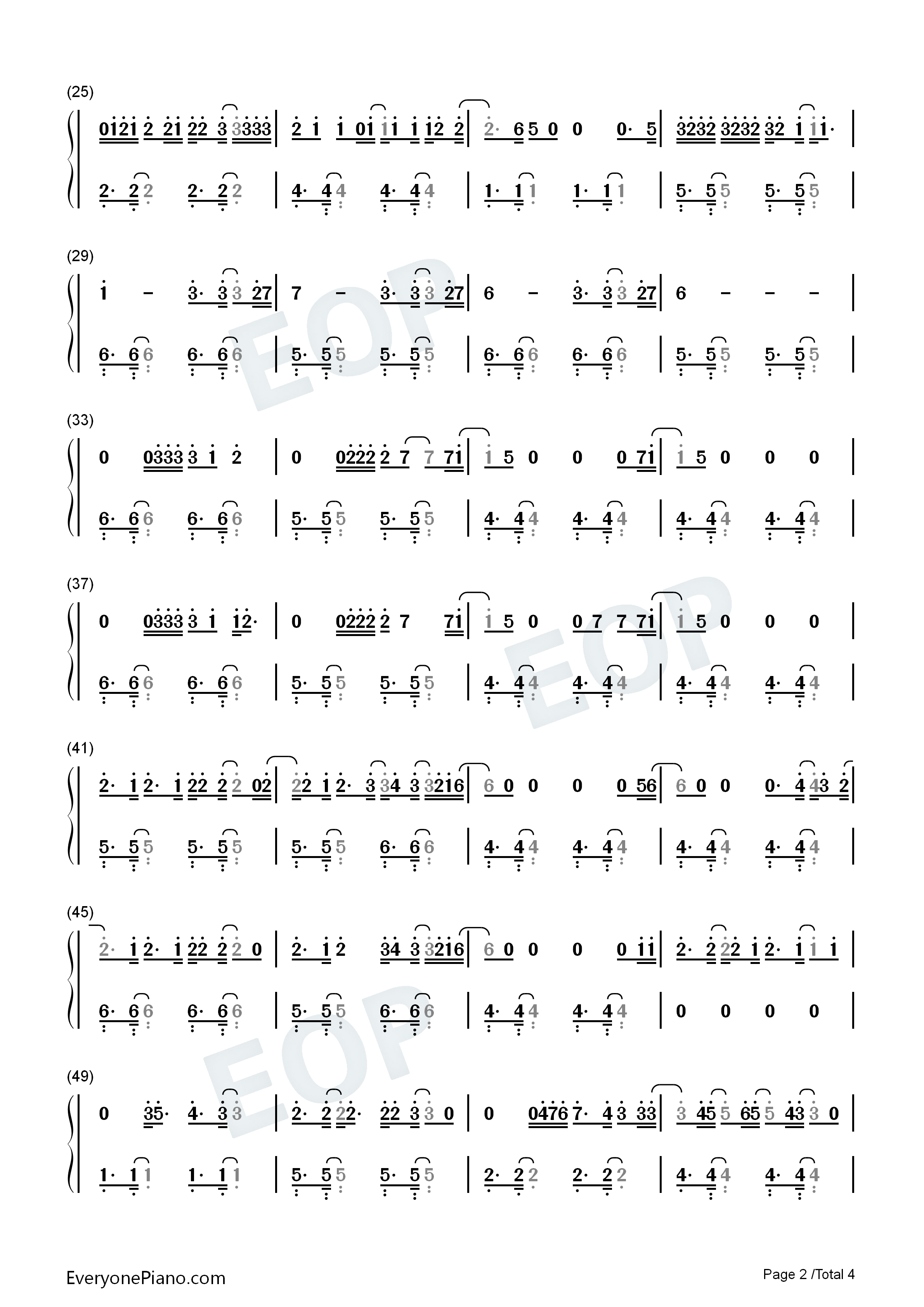 Overpass_Graffiti钢琴简谱_Ed_Sheeran演唱