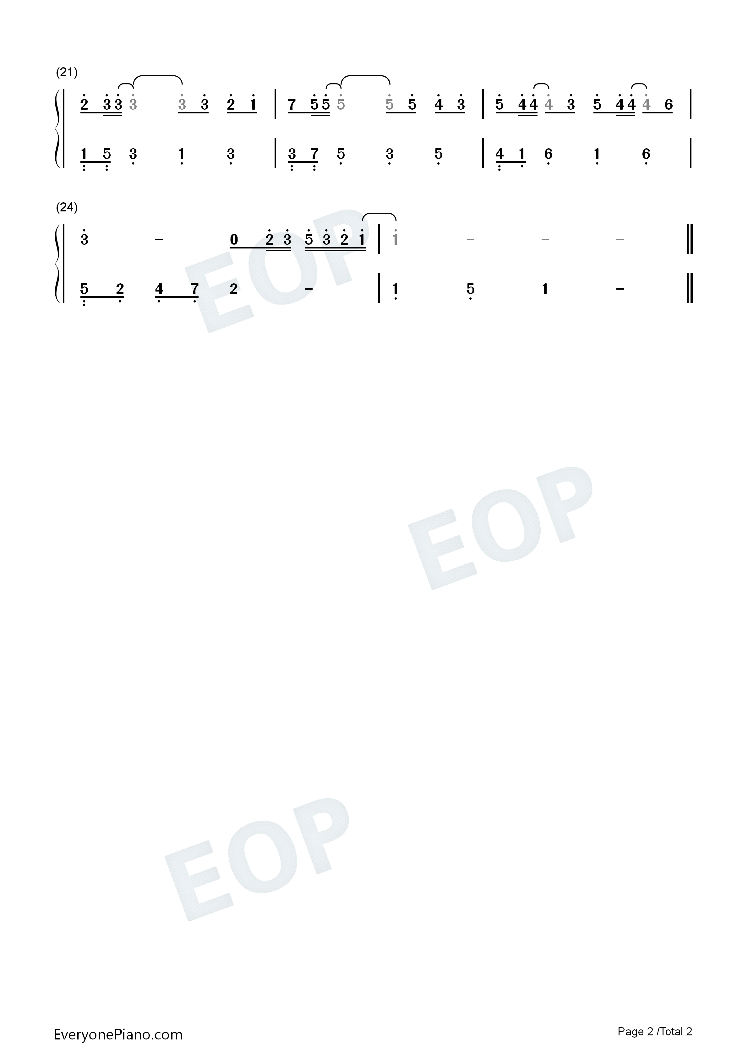 无条件钢琴简谱_陈奕迅演唱