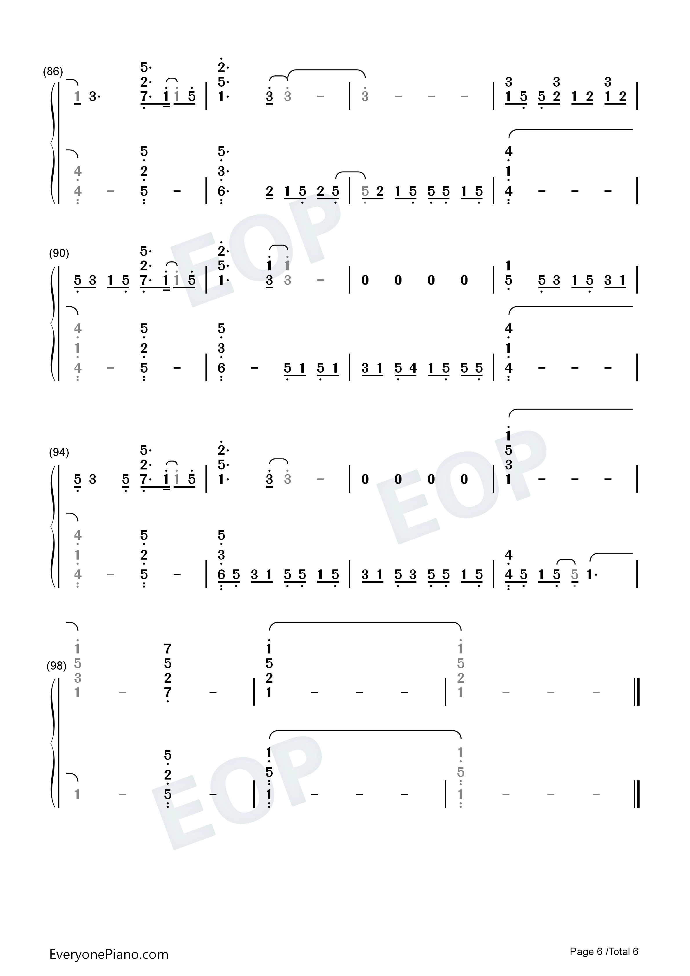 Collapsing_World钢琴简谱_Lightscape演唱