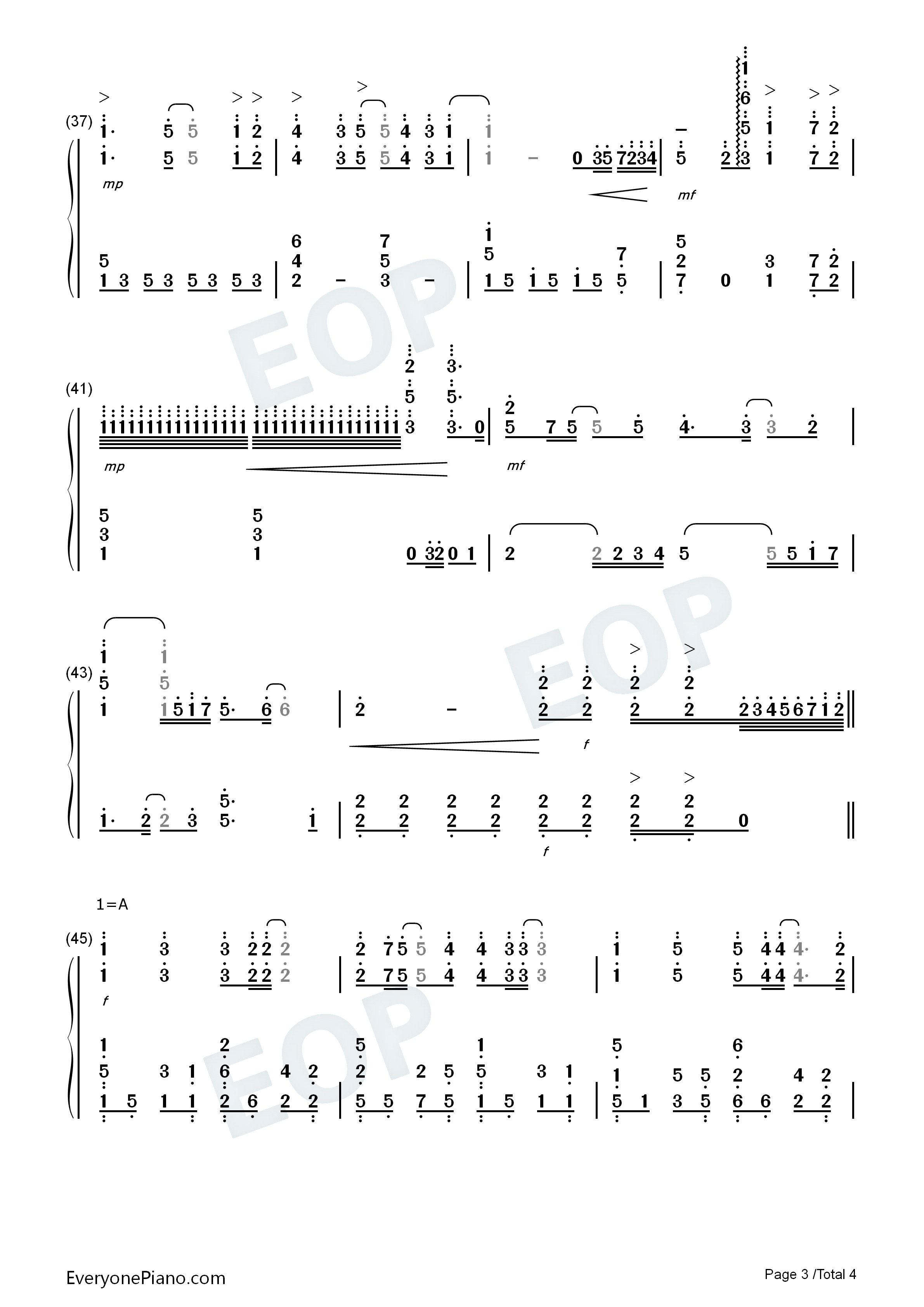 Rubia钢琴简谱_周深演唱