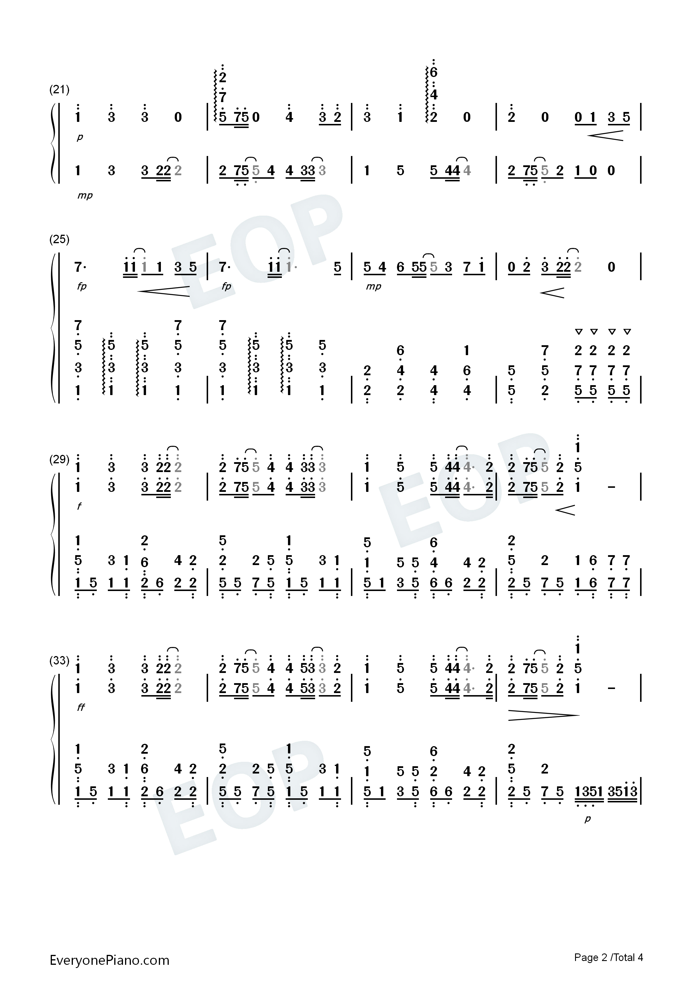 Rubia钢琴简谱_周深演唱