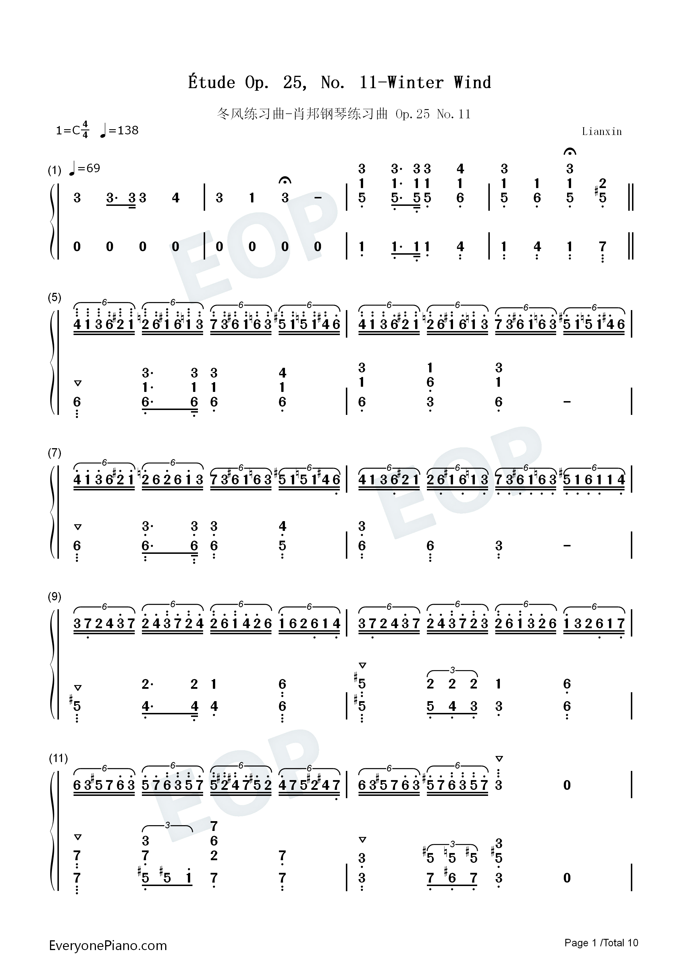 冬风练习曲钢琴简谱_肖邦演唱