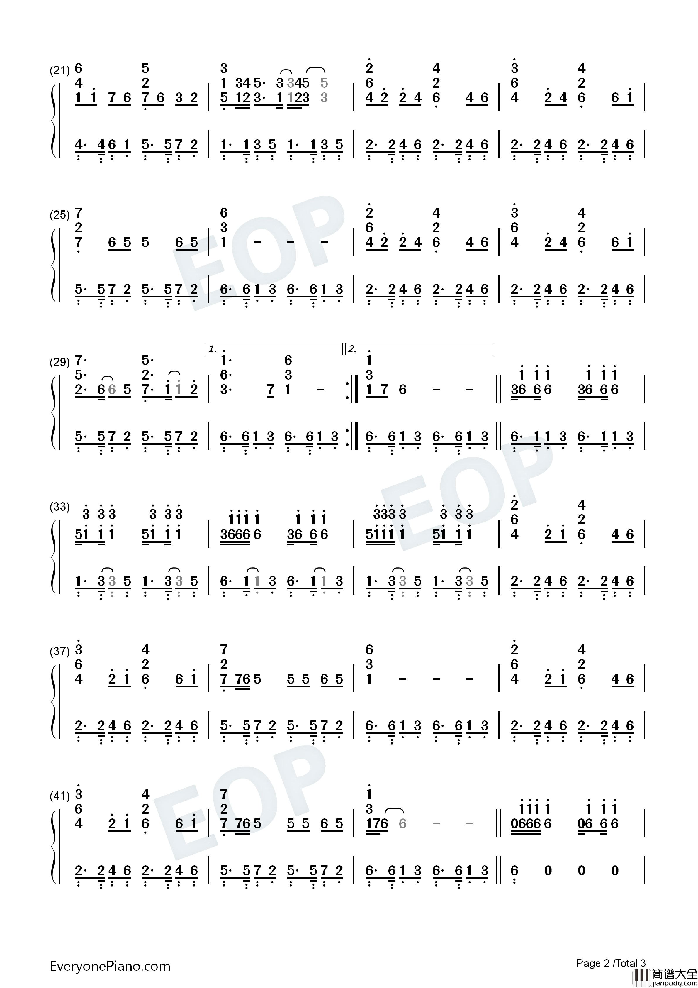 Lambada钢琴简谱_Kaoma演唱