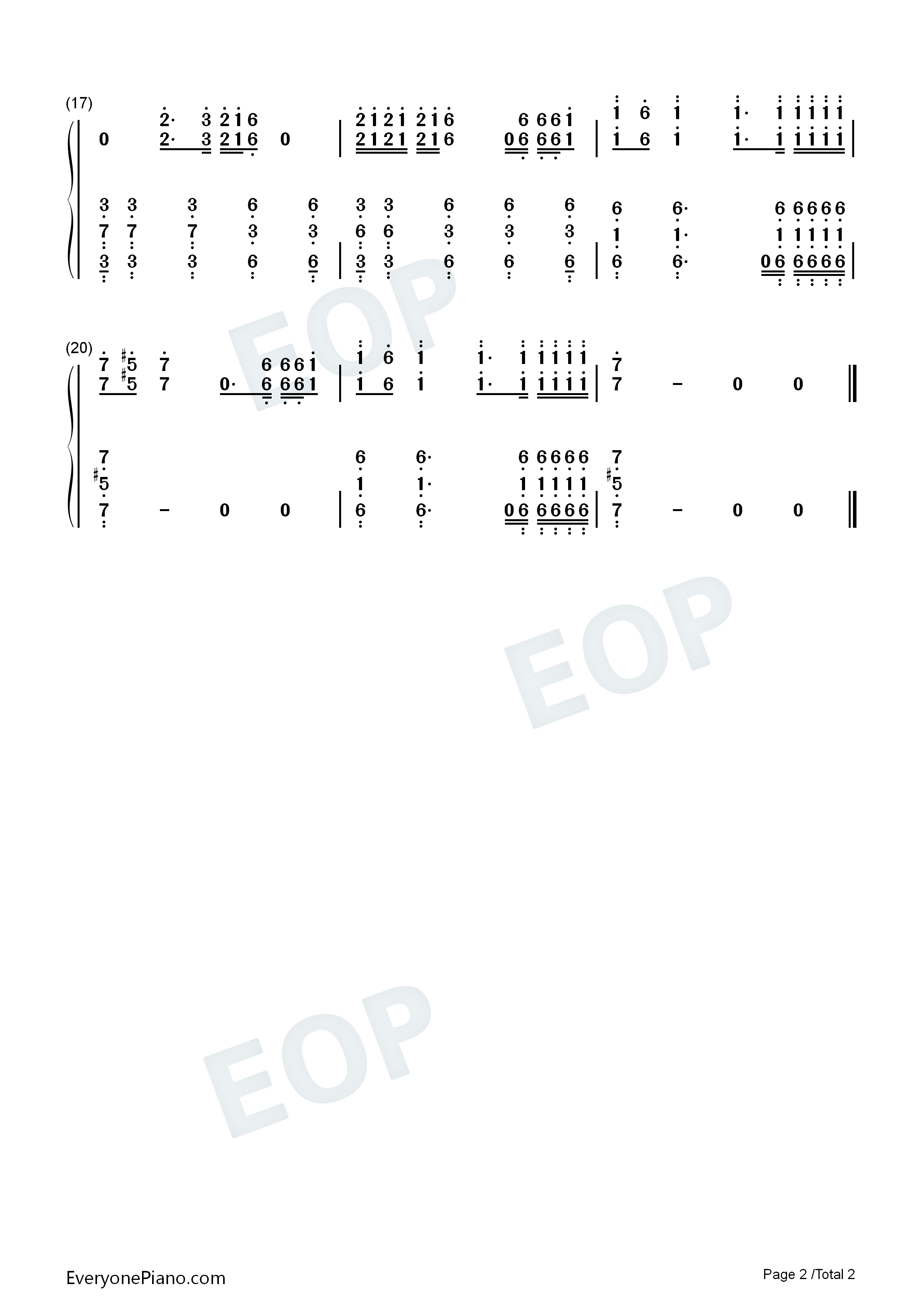 Enemy钢琴简谱_Imagine_Dragons_JID演唱