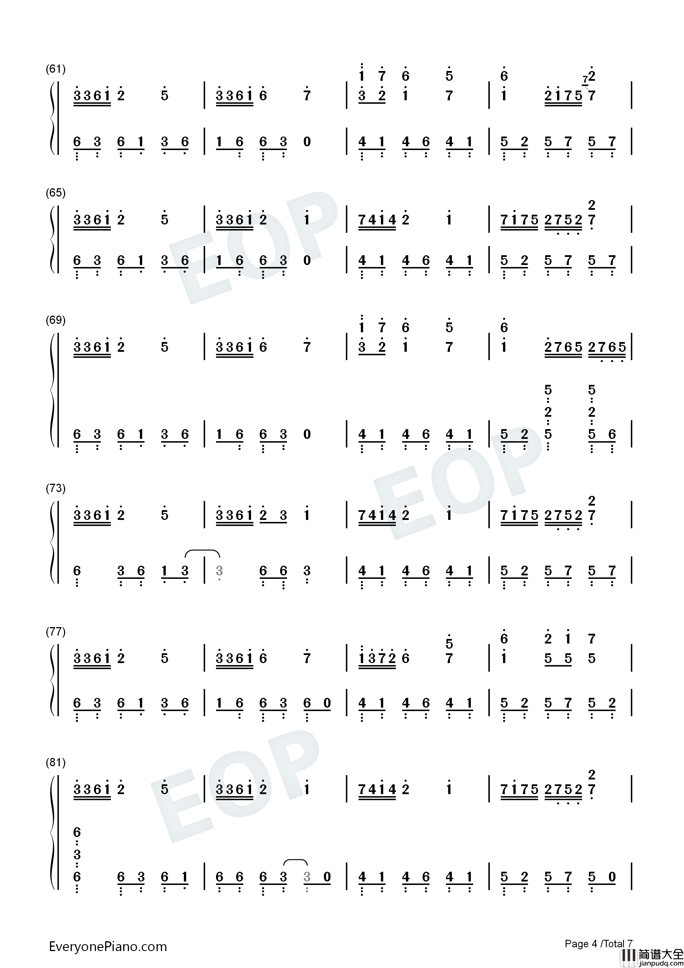 彼岸帰航_Riverside_View钢琴简谱_ZUN演唱