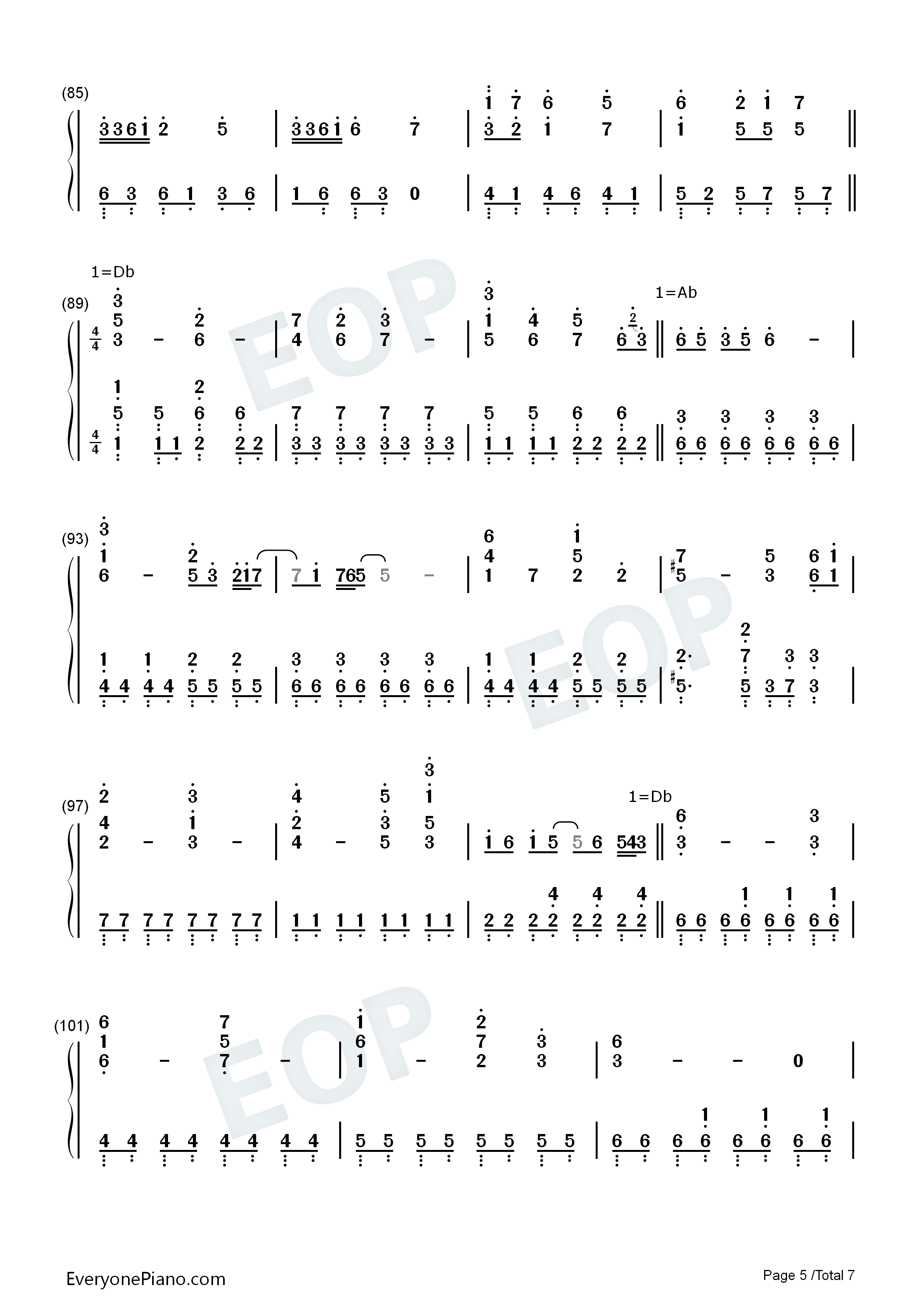 彼岸帰航_Riverside_View钢琴简谱_ZUN演唱