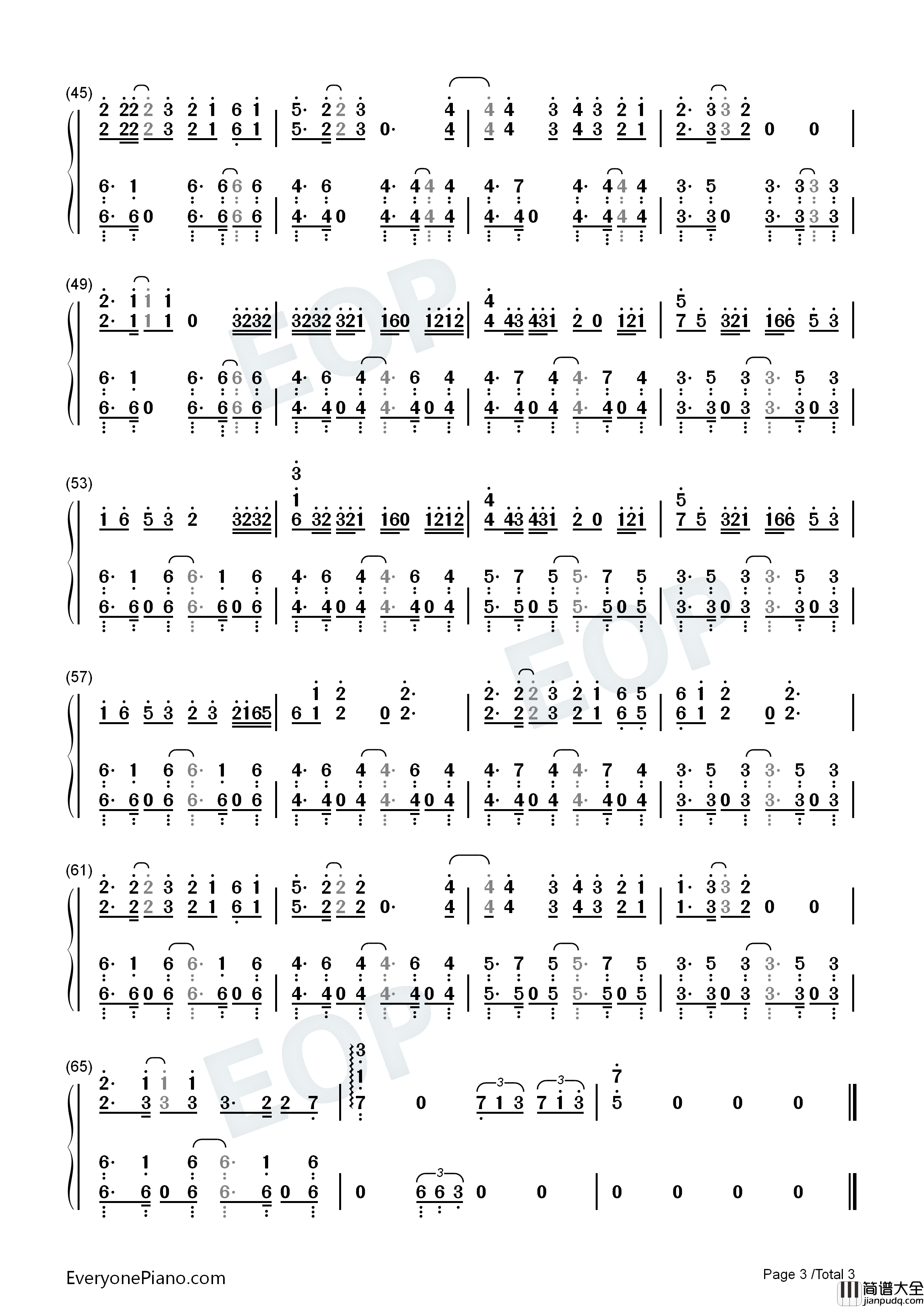 君に夢中钢琴简谱_宇多田光演唱