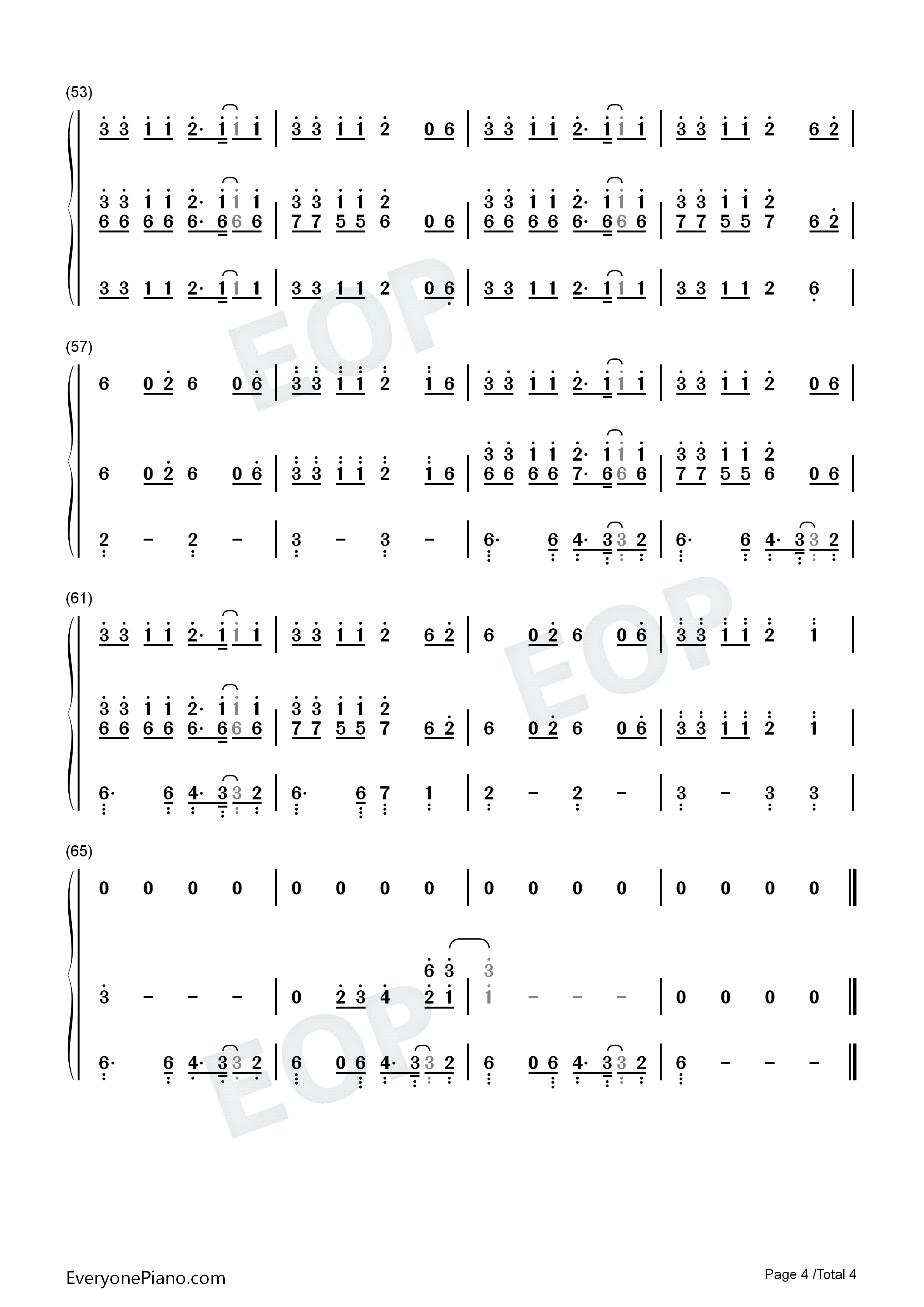 Higher钢琴简谱_Shawn_Mendes演唱