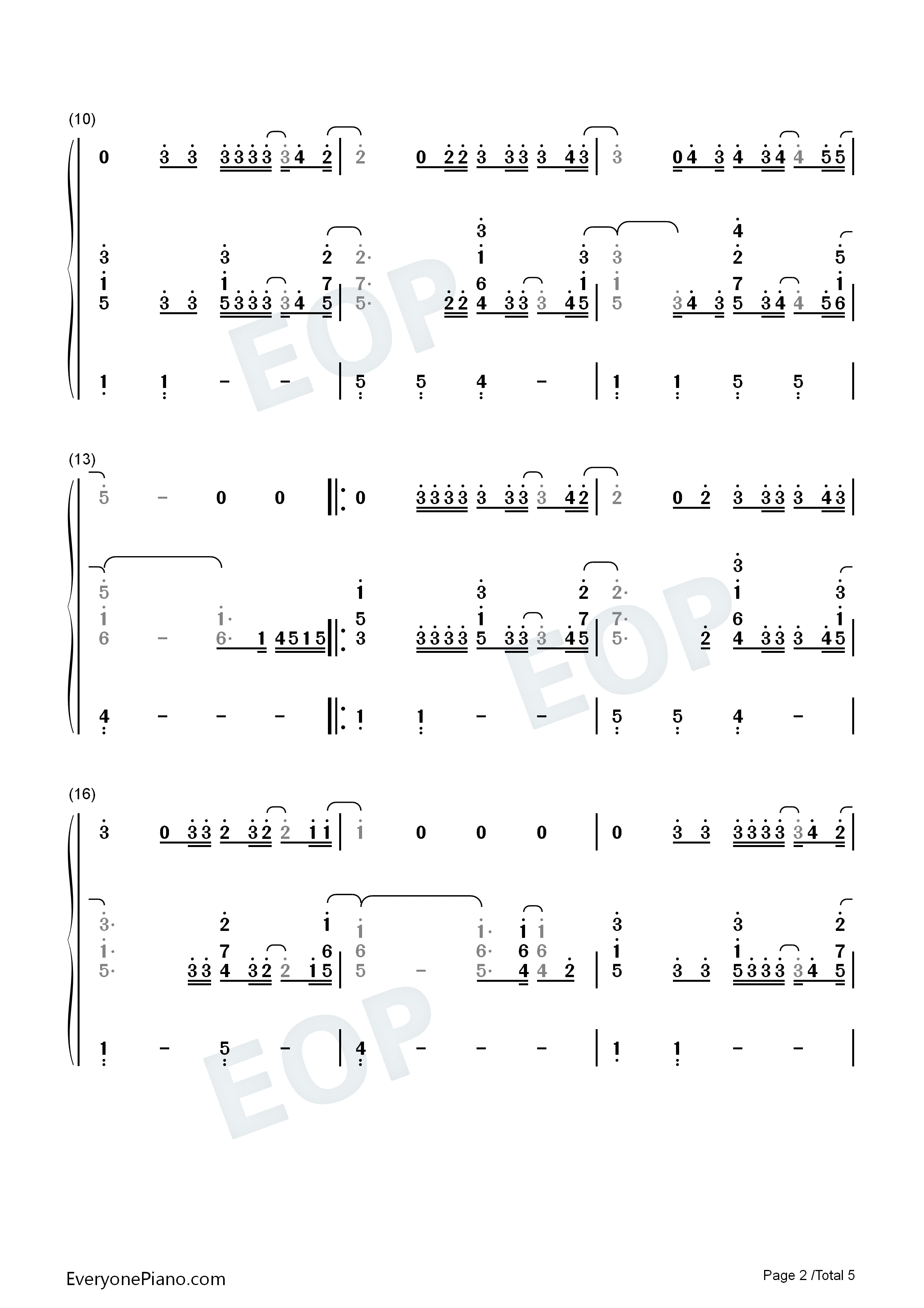 Stay_Another_Day钢琴简谱_East_17演唱