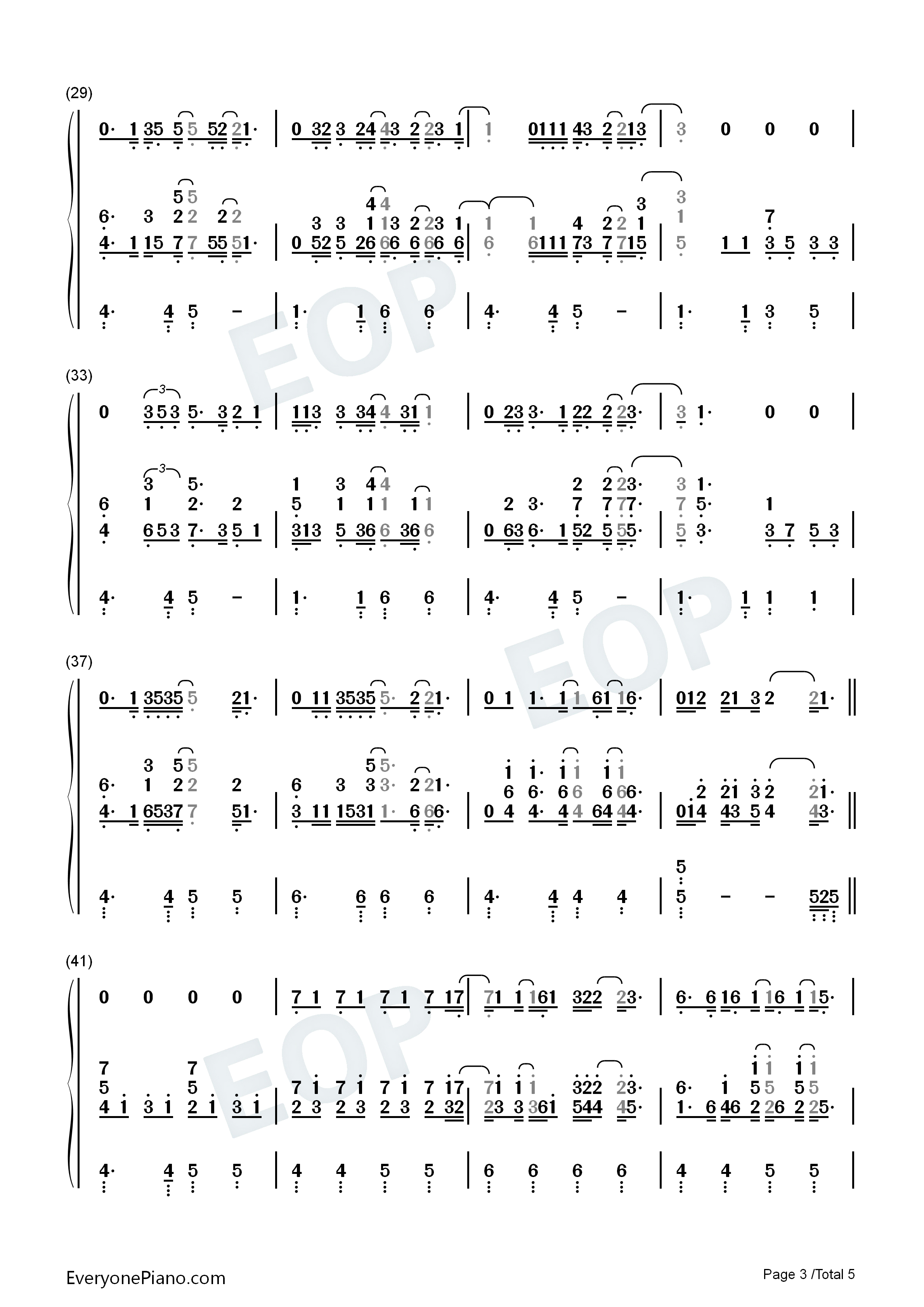 Bye_Bye_Baby钢琴简谱_Taylor_Swift演唱