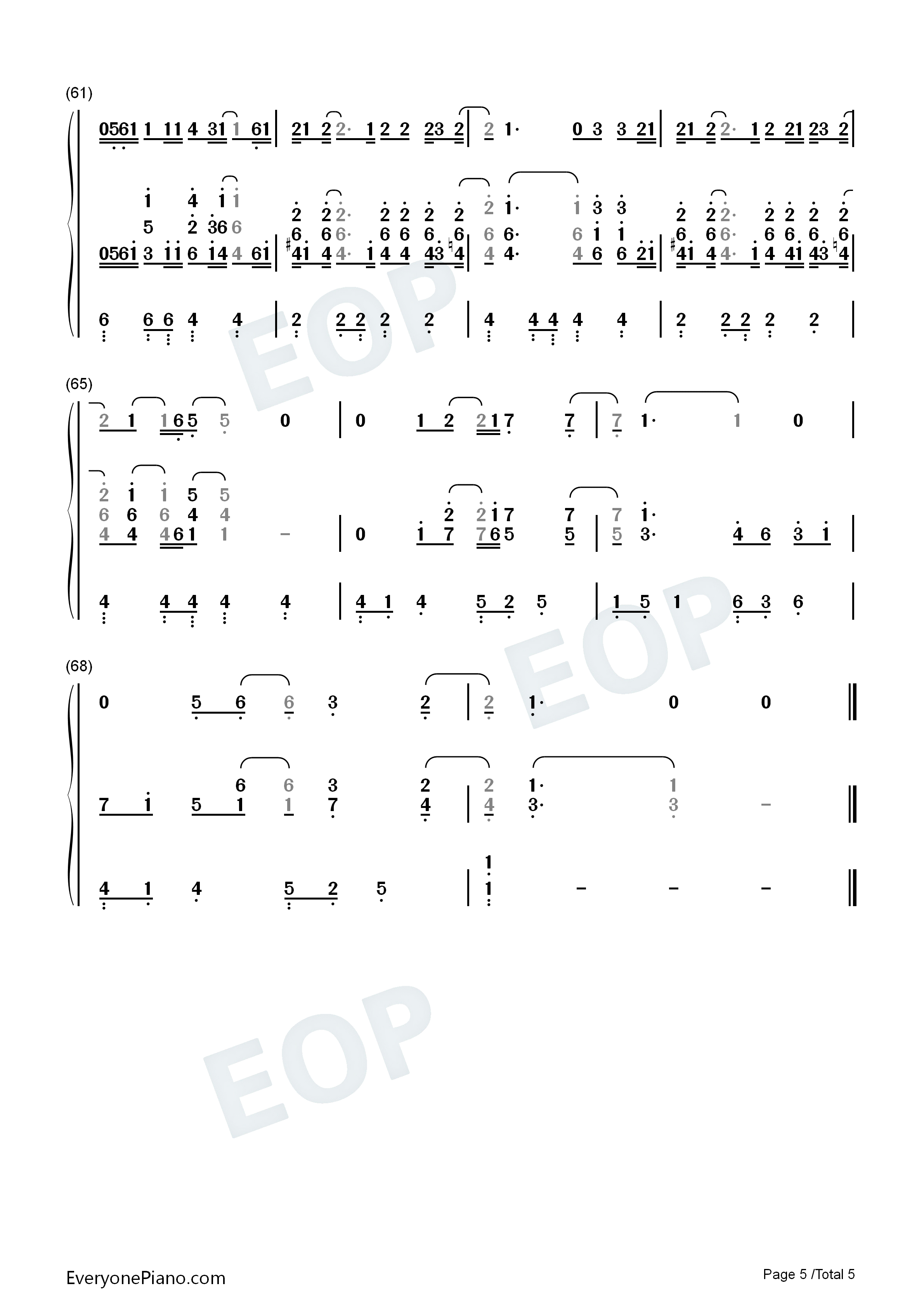 Bye_Bye_Baby钢琴简谱_Taylor_Swift演唱