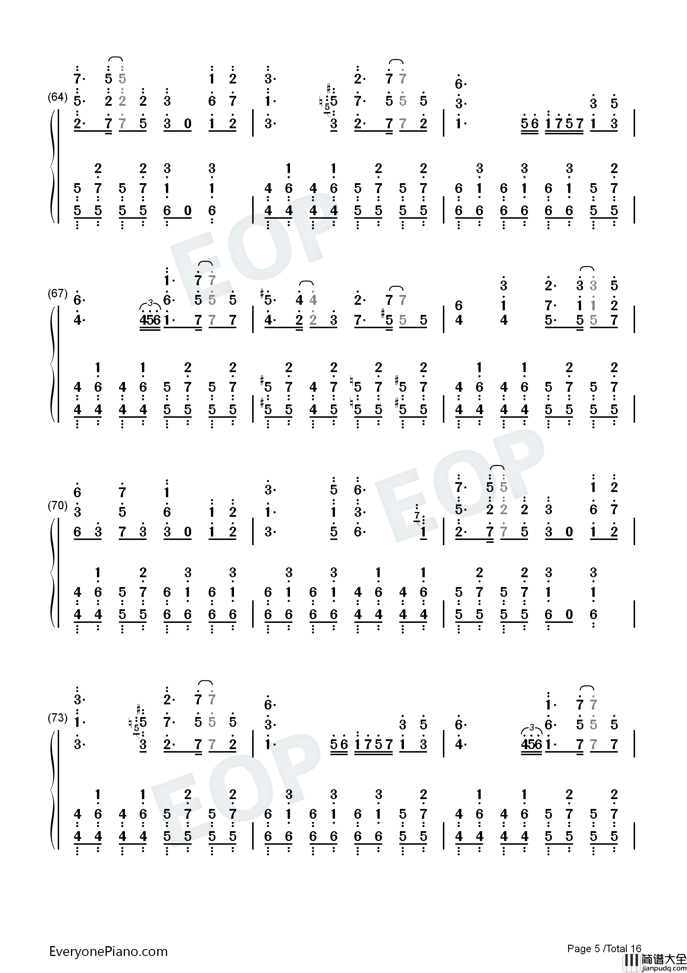 Touhou_Piano_Medley钢琴简谱_Touhou演唱
