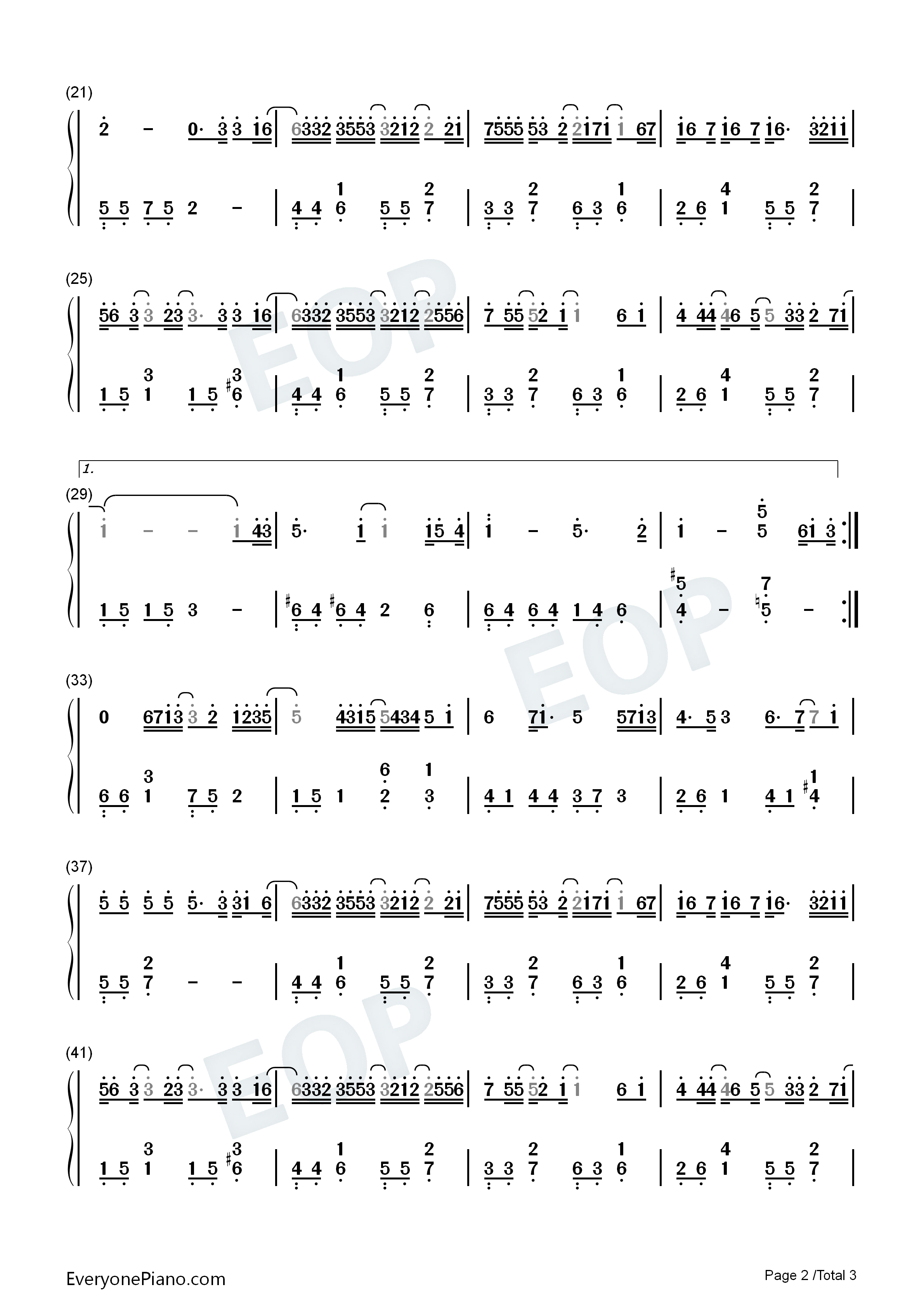 暗示分离钢琴简谱_en演唱