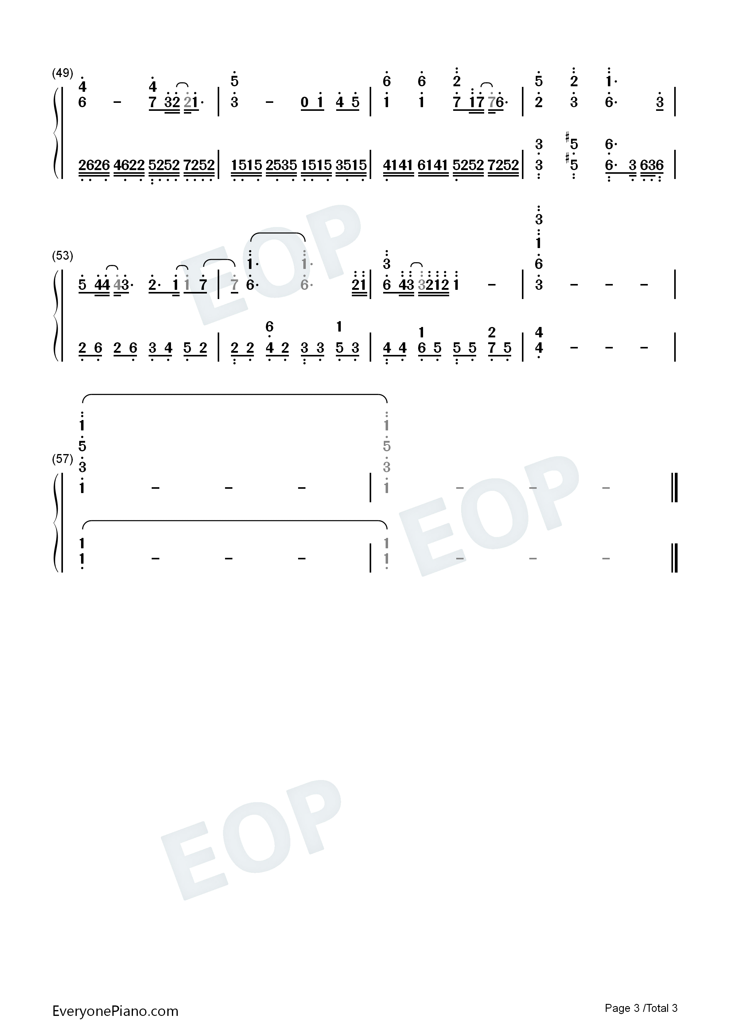 爱你爱到死钢琴简谱_同恩_马诗婷_杨荞安演唱