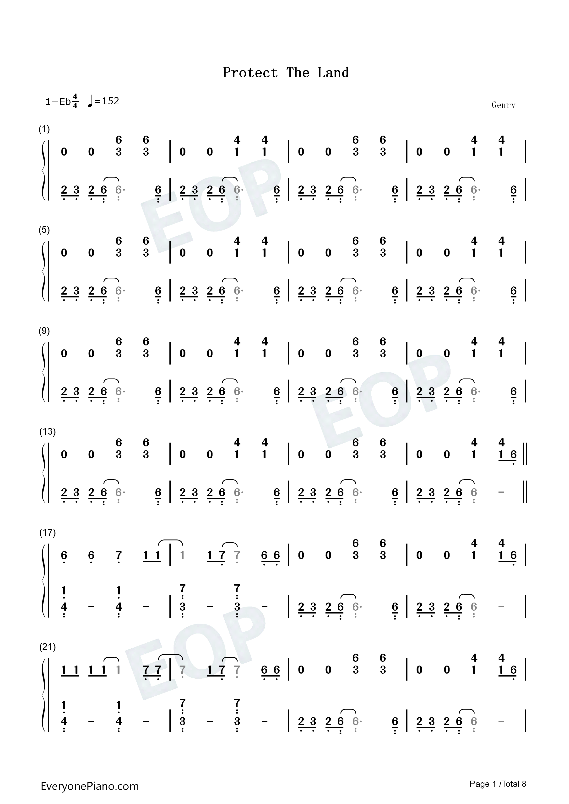 Protect_the_Land钢琴简谱_System_of_a_Down演唱