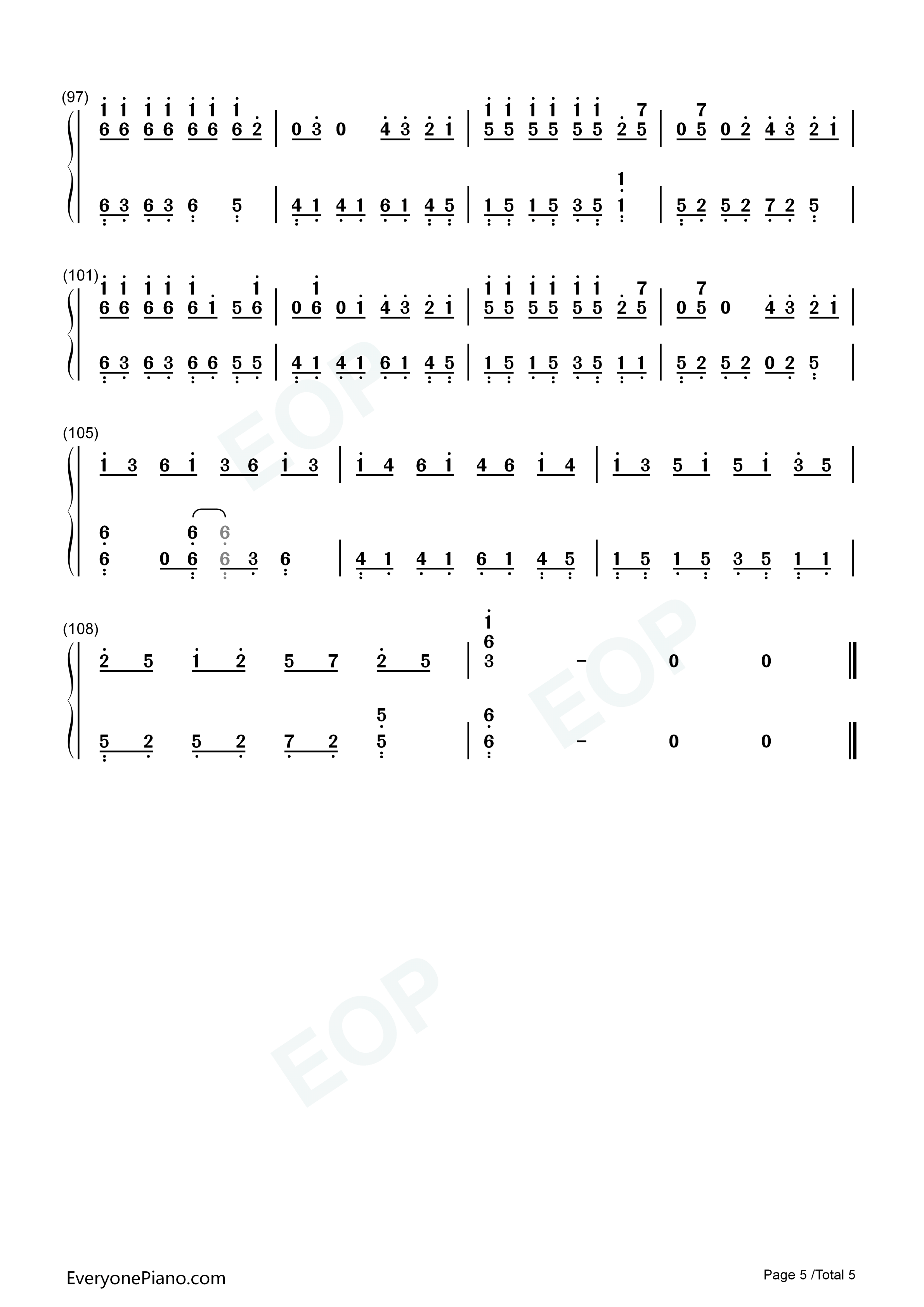 Eenie_Meenie钢琴简谱_Justin_Bieber_&_Sean_Kingston演唱