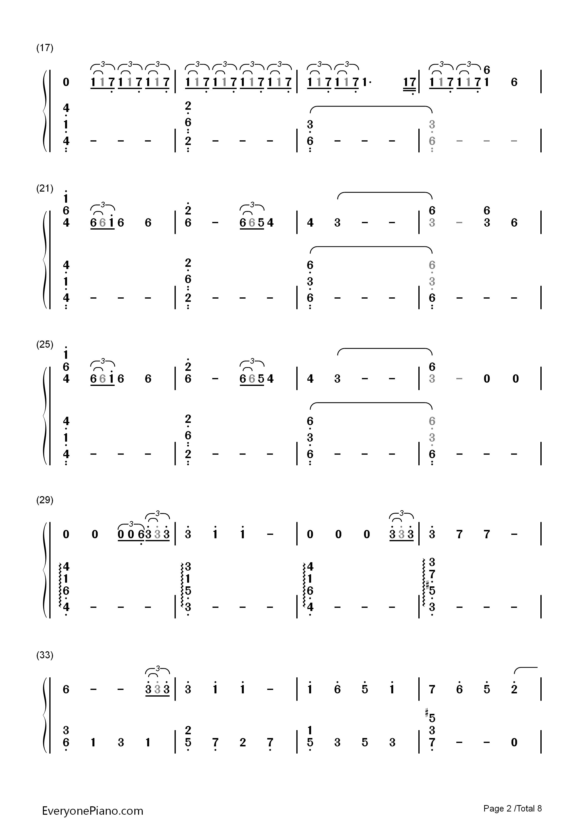 Stressed_Out钢琴简谱_Twenty_One_Pilots演唱