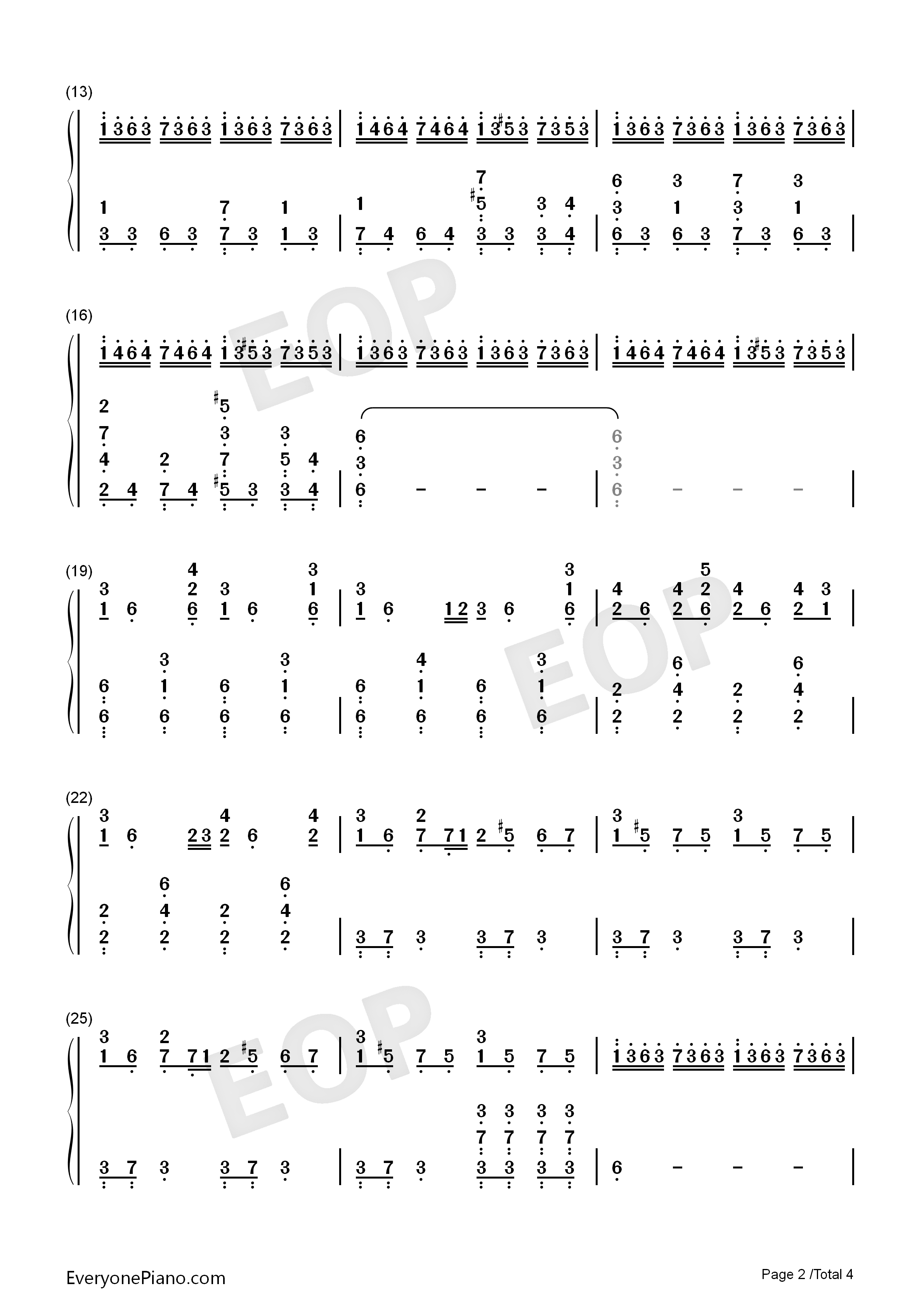 Lucky_You钢琴简谱_Eminem演唱