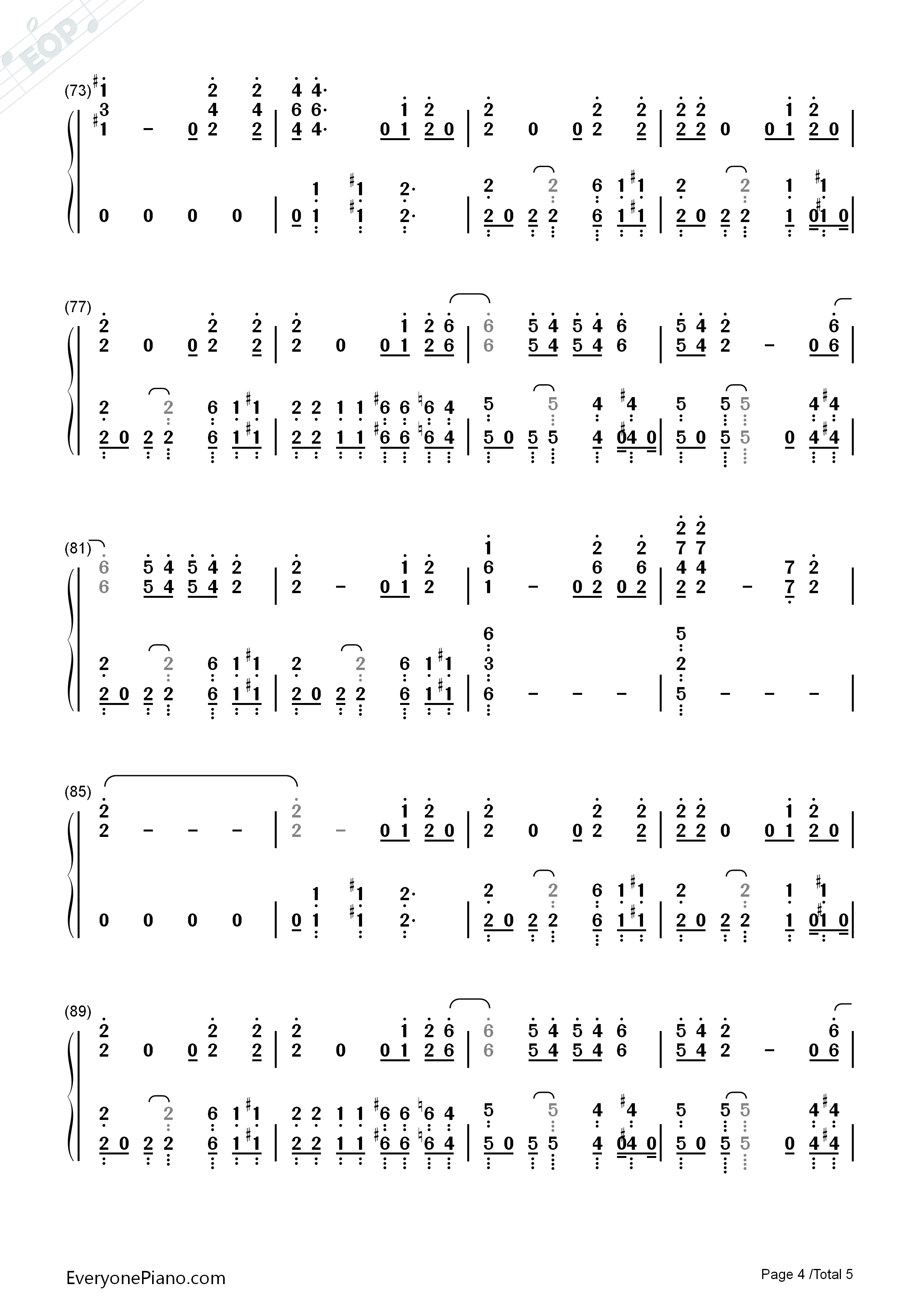 Faith钢琴简谱_Stevie_Wonder_ft._Ariana_Grande演唱