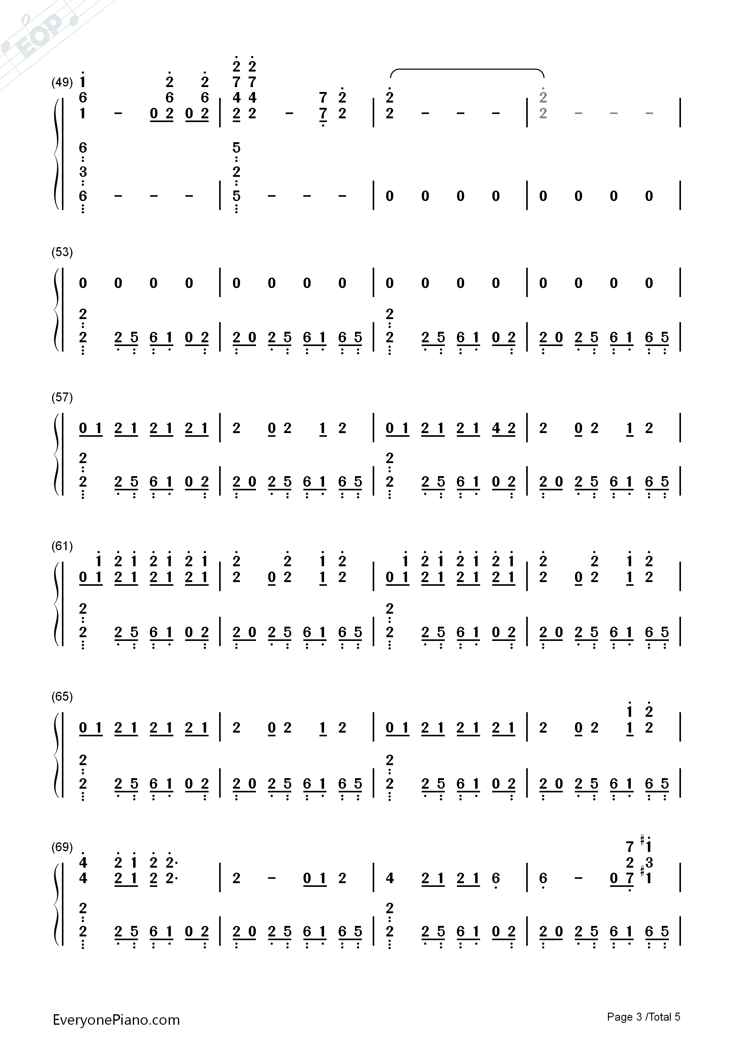 Faith钢琴简谱_Stevie_Wonder_ft._Ariana_Grande演唱