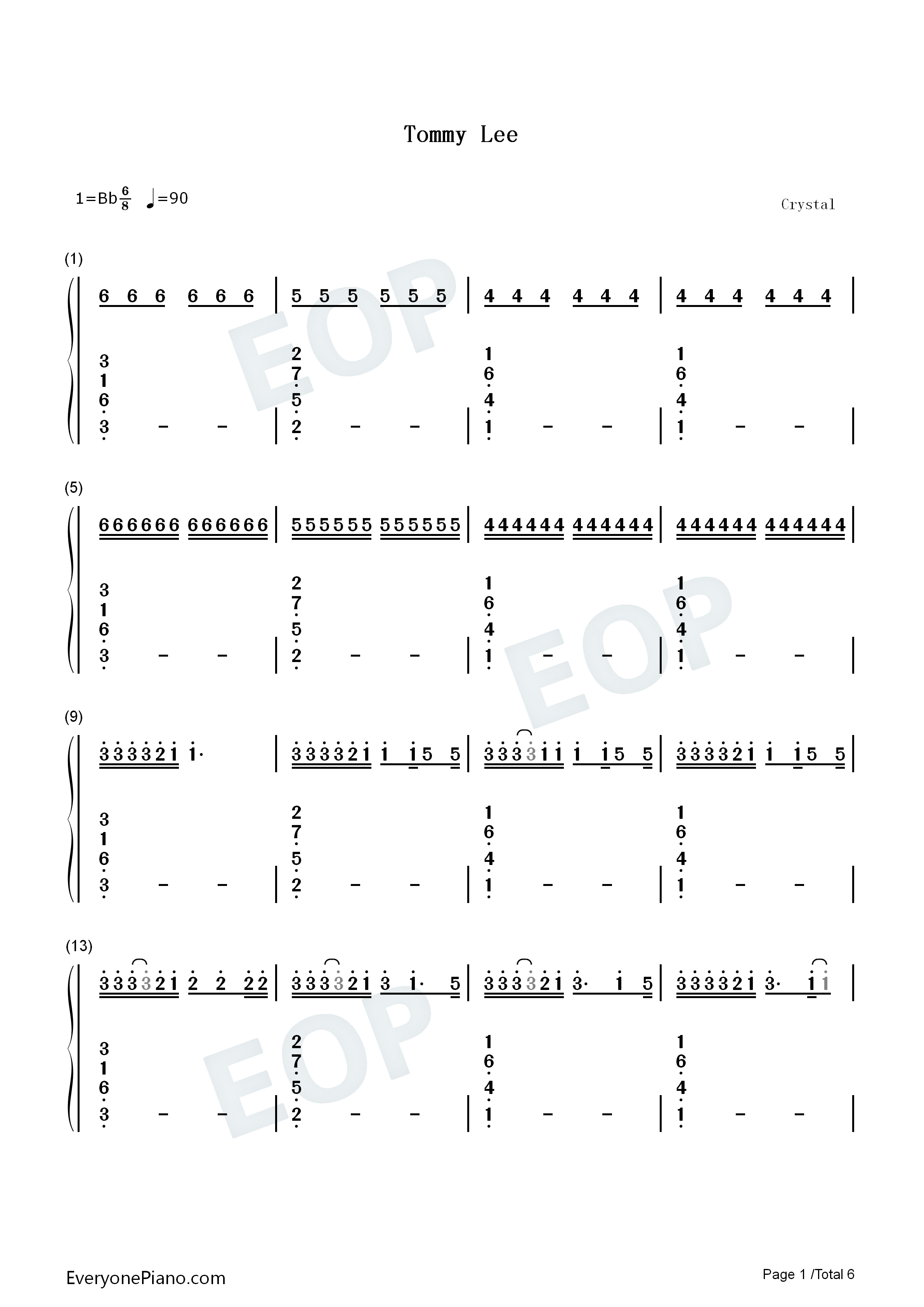 Tommy_Lee钢琴简谱_Tyla_Yaweh_Post_Malone演唱