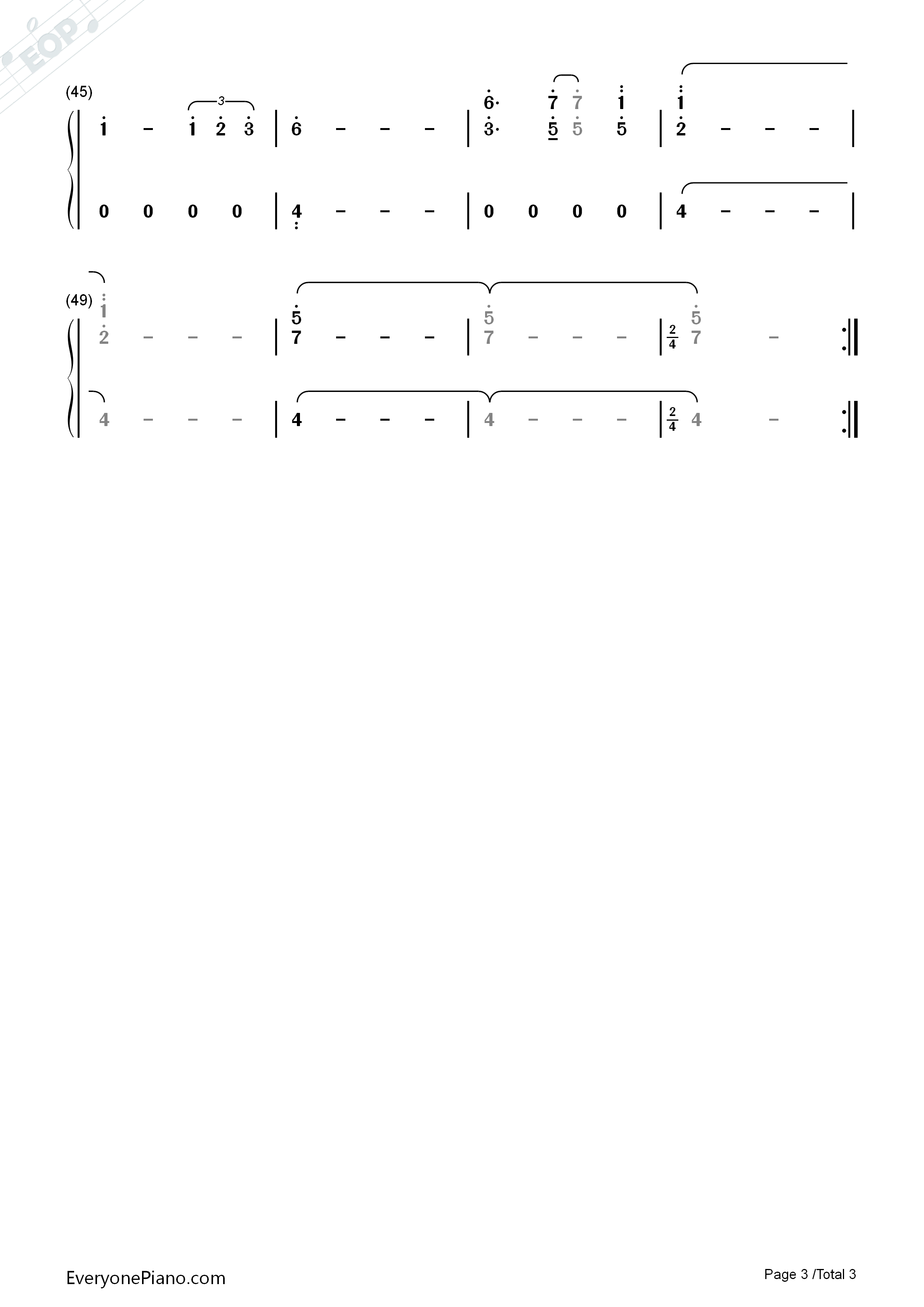 东风钢琴简谱_Clannad演唱