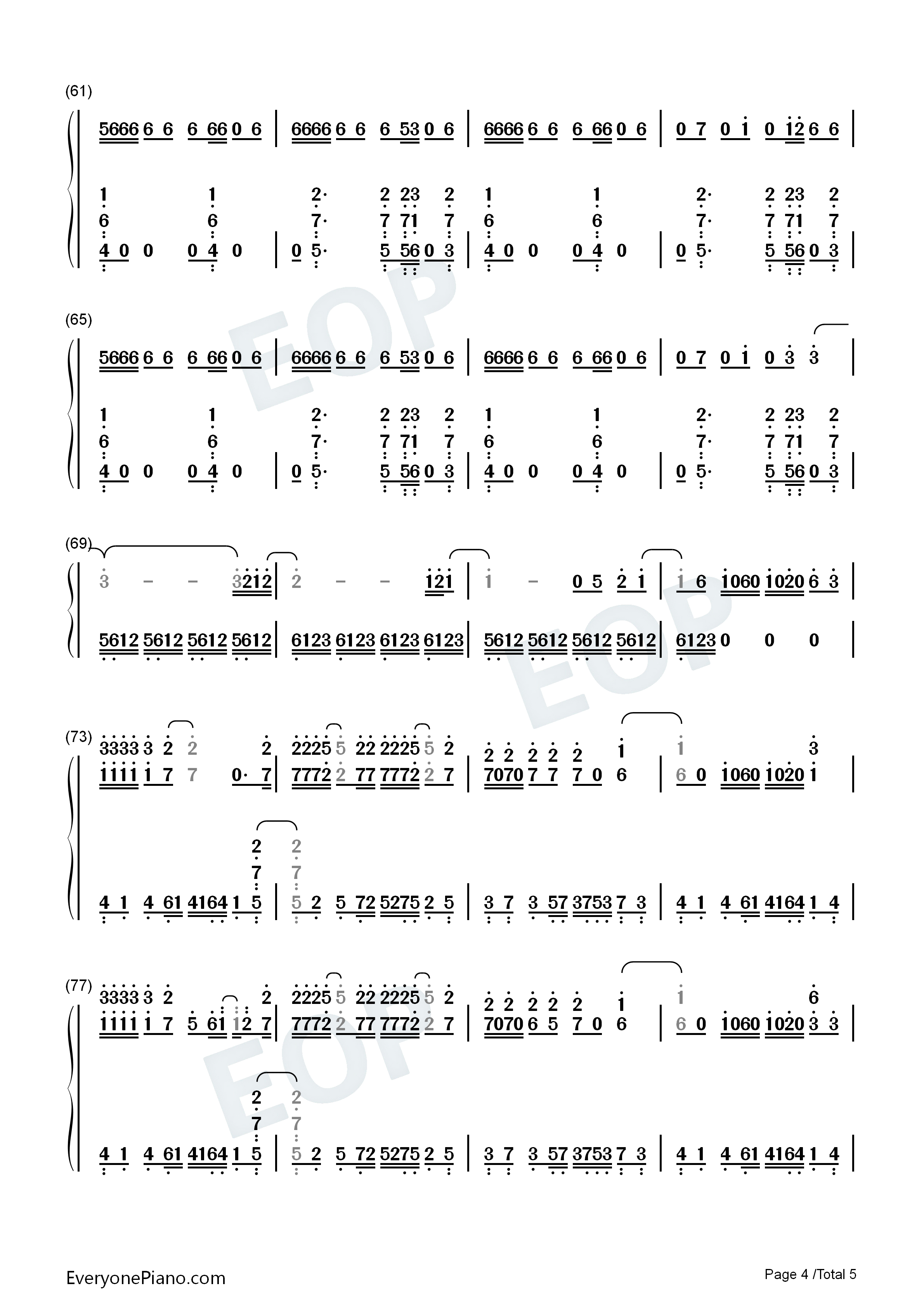 First_Love钢琴简谱_Jennifer_Lopez演唱