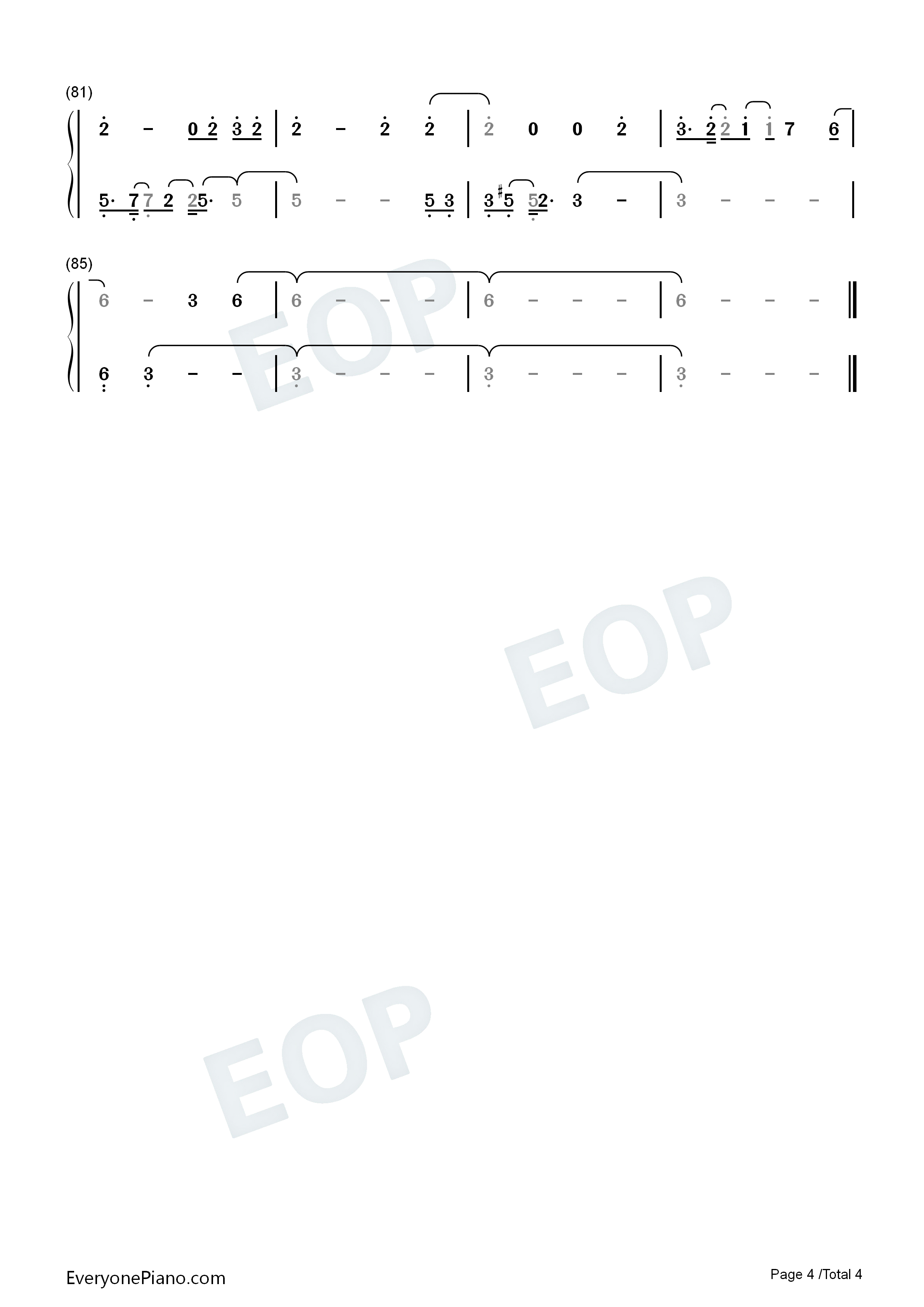 Shot_Me_Down钢琴简谱_David_Guetta_&_Skylar_Grey演唱