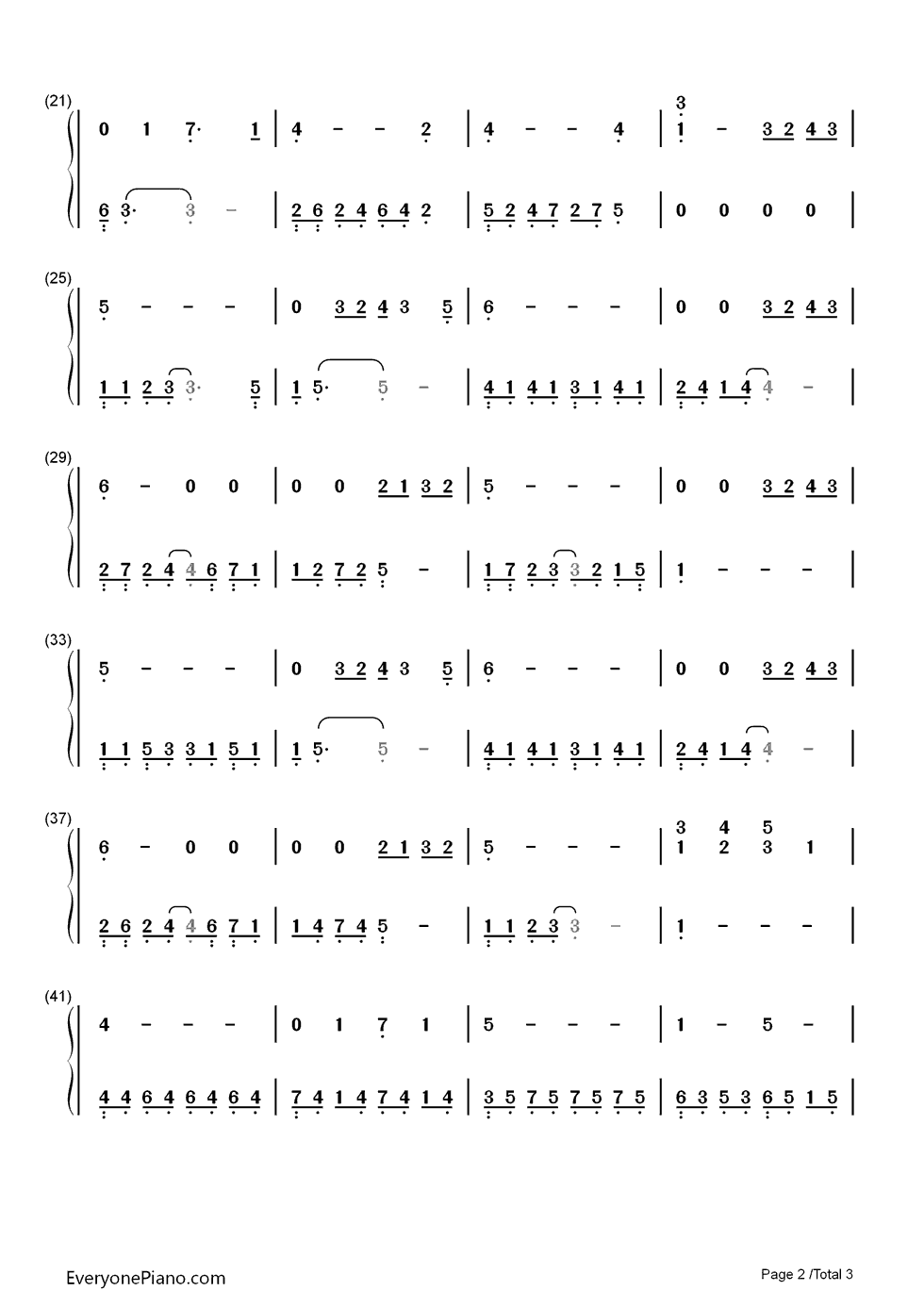 爱的讴歌钢琴简谱_石英銀_柳原演唱