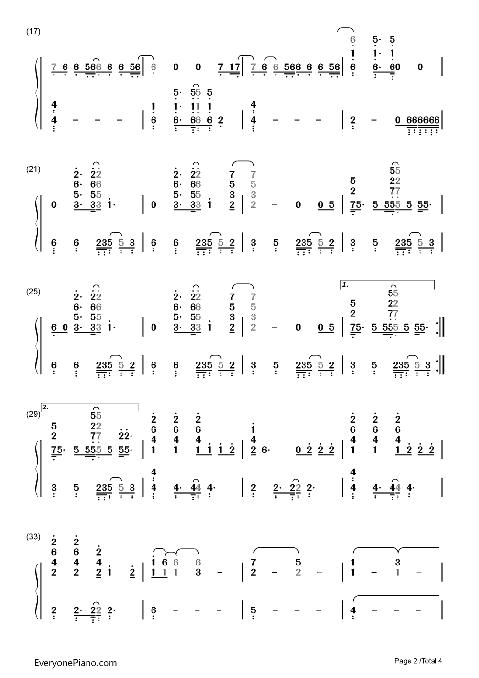 Major_Minus钢琴简谱_Coldplay演唱