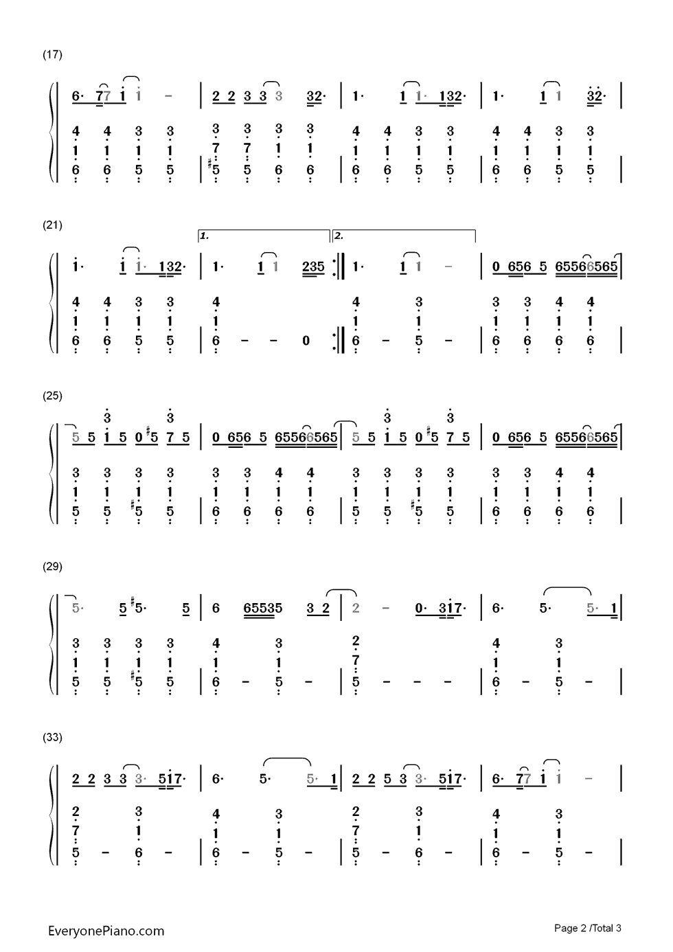 If_I_Could_Fly钢琴简谱_One_Direction演唱