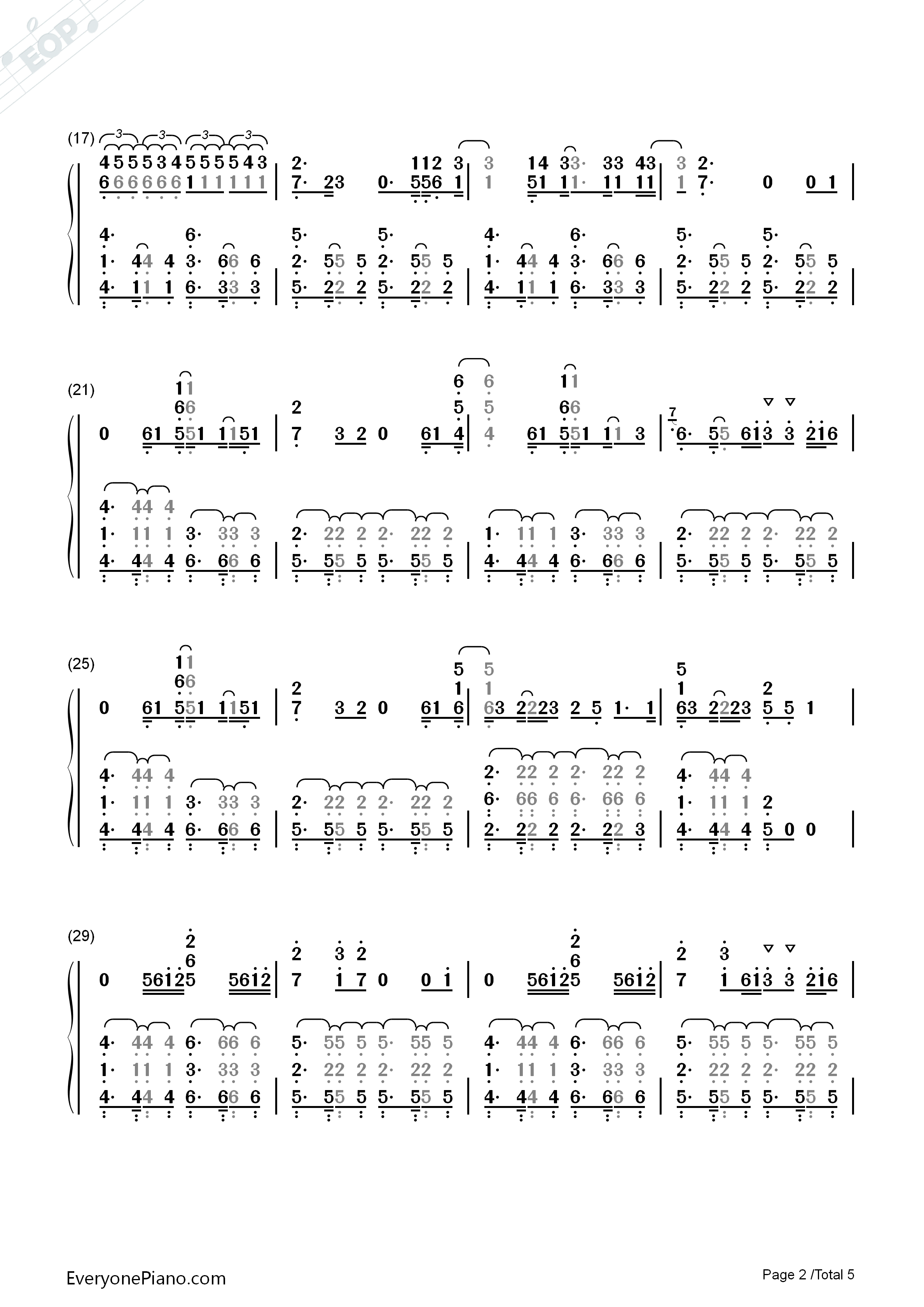 Sorry钢琴简谱_Justin_Bieber演唱