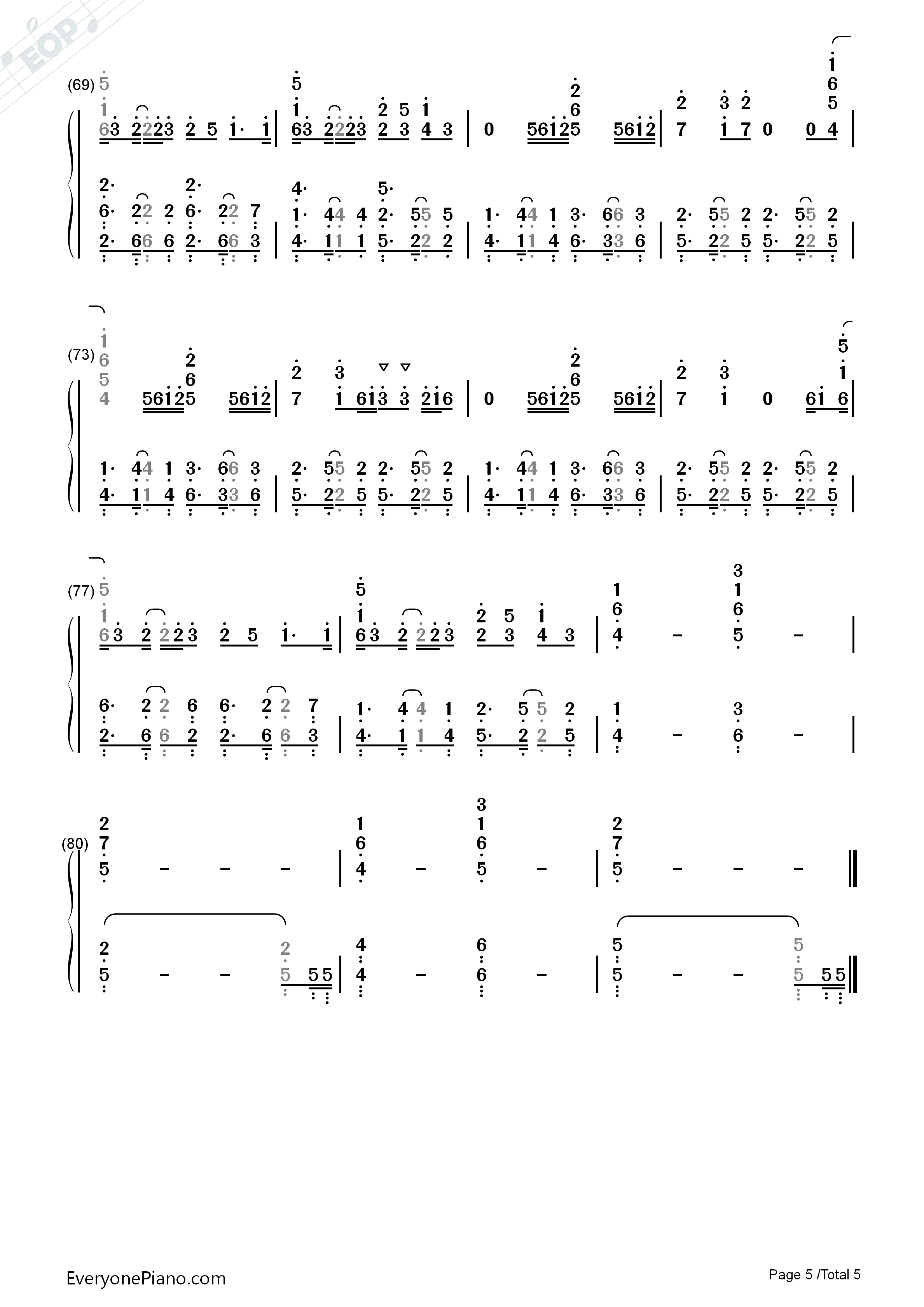 Sorry钢琴简谱_Justin_Bieber演唱