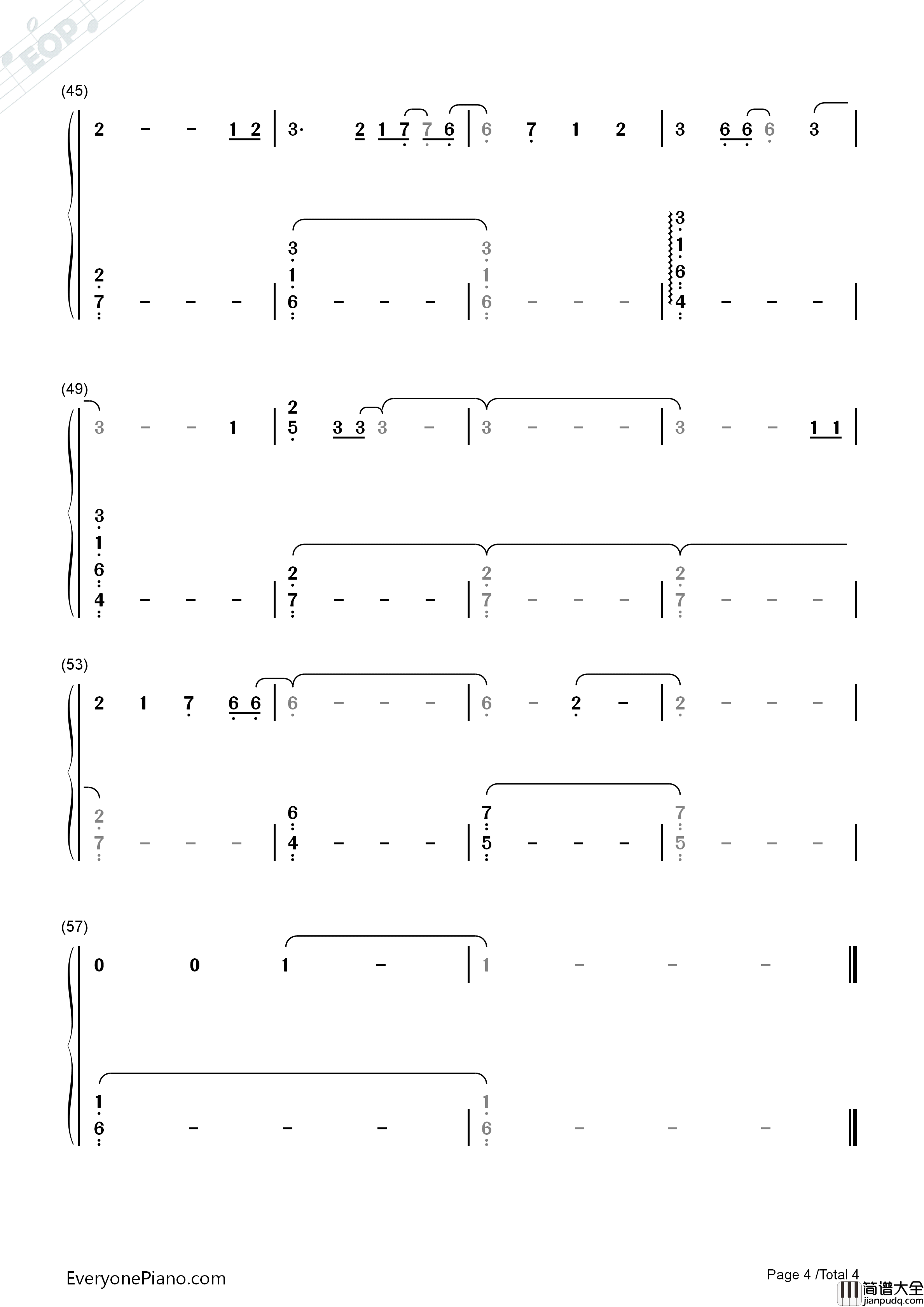 前を向いて钢琴简谱_若草恵演唱