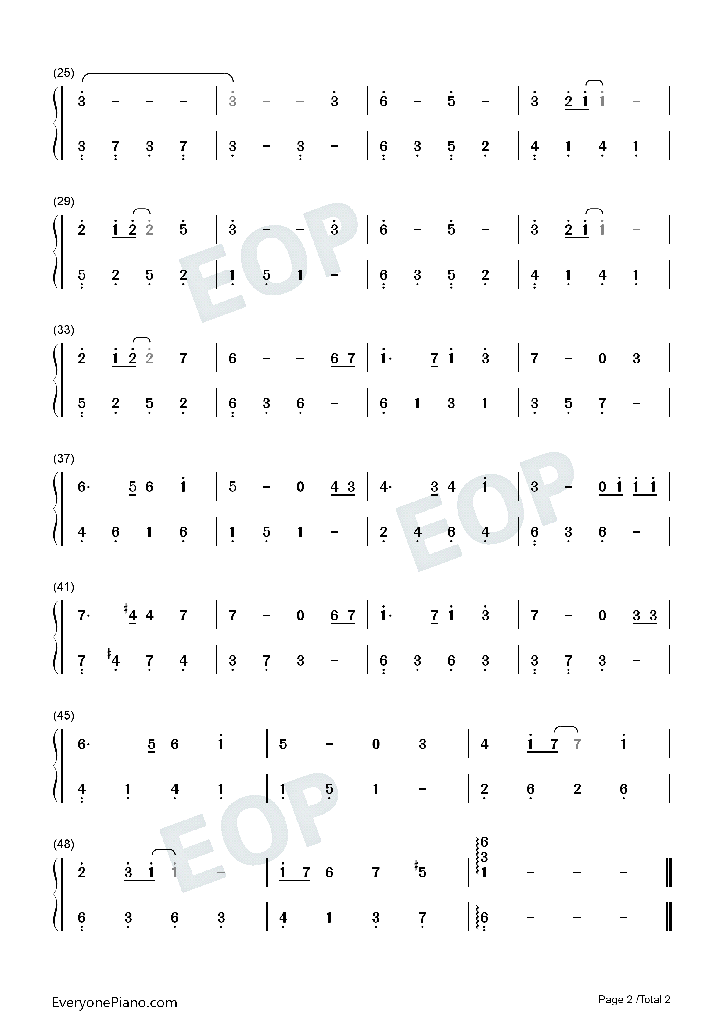 天空之城钢琴简谱_久石让_宫崎骏演唱