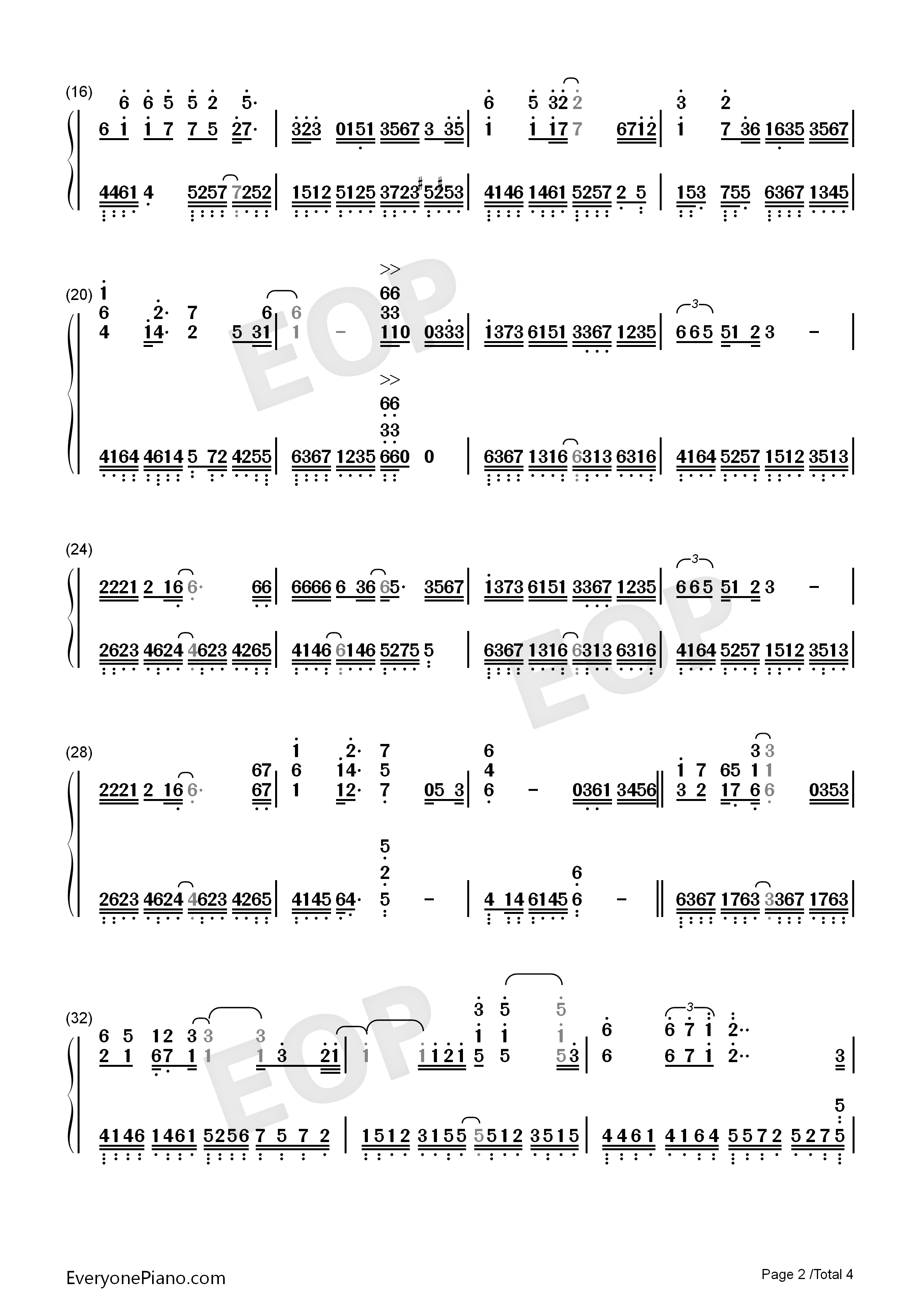 你到底爱谁钢琴简谱_刘嘉亮演唱
