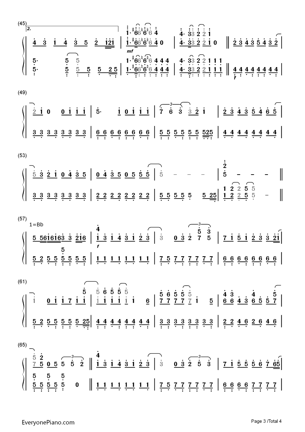 不具名的悲伤钢琴简谱_罗志祥演唱