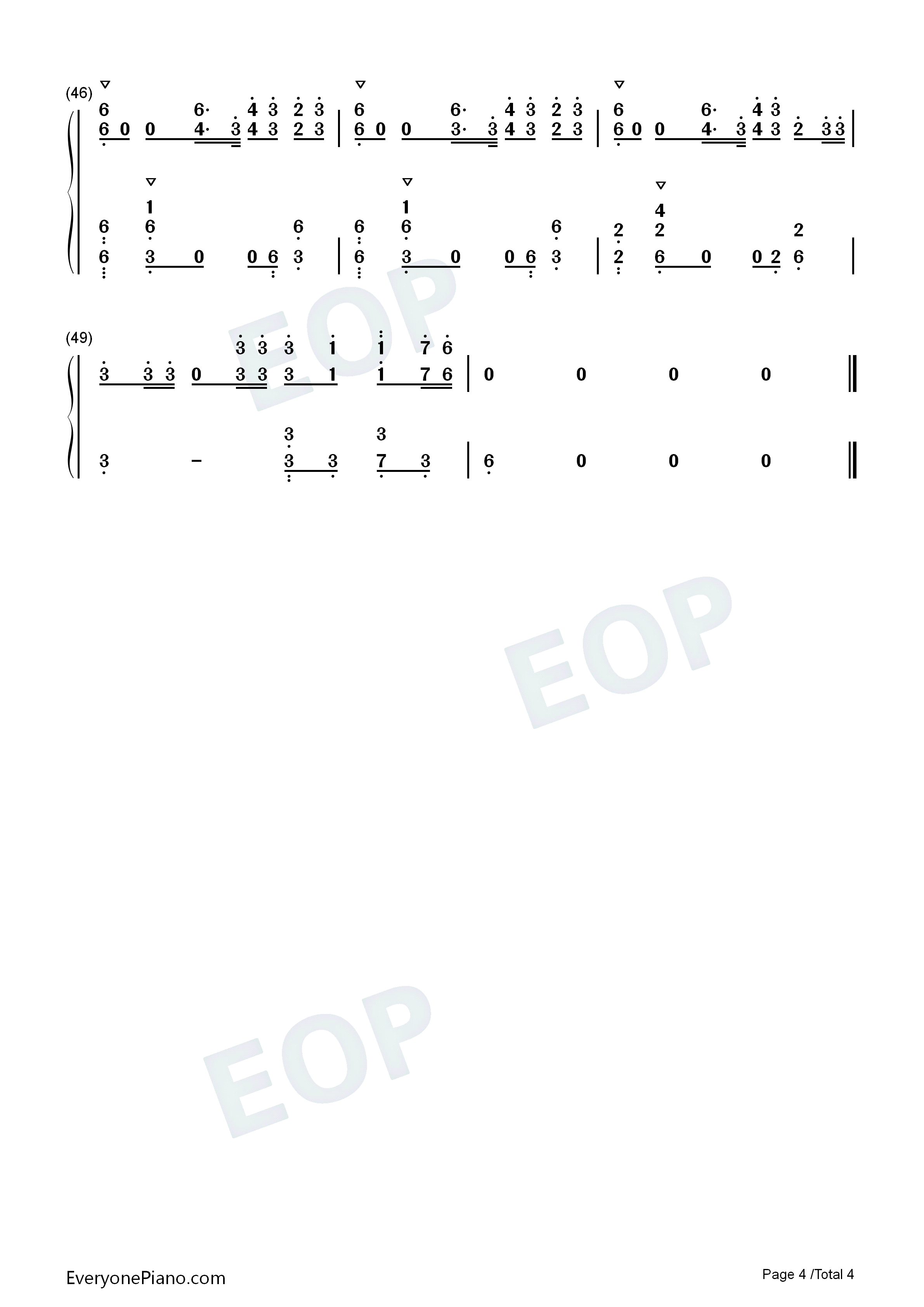 Sheep钢琴简谱_张艺兴_Alan_Walker演唱