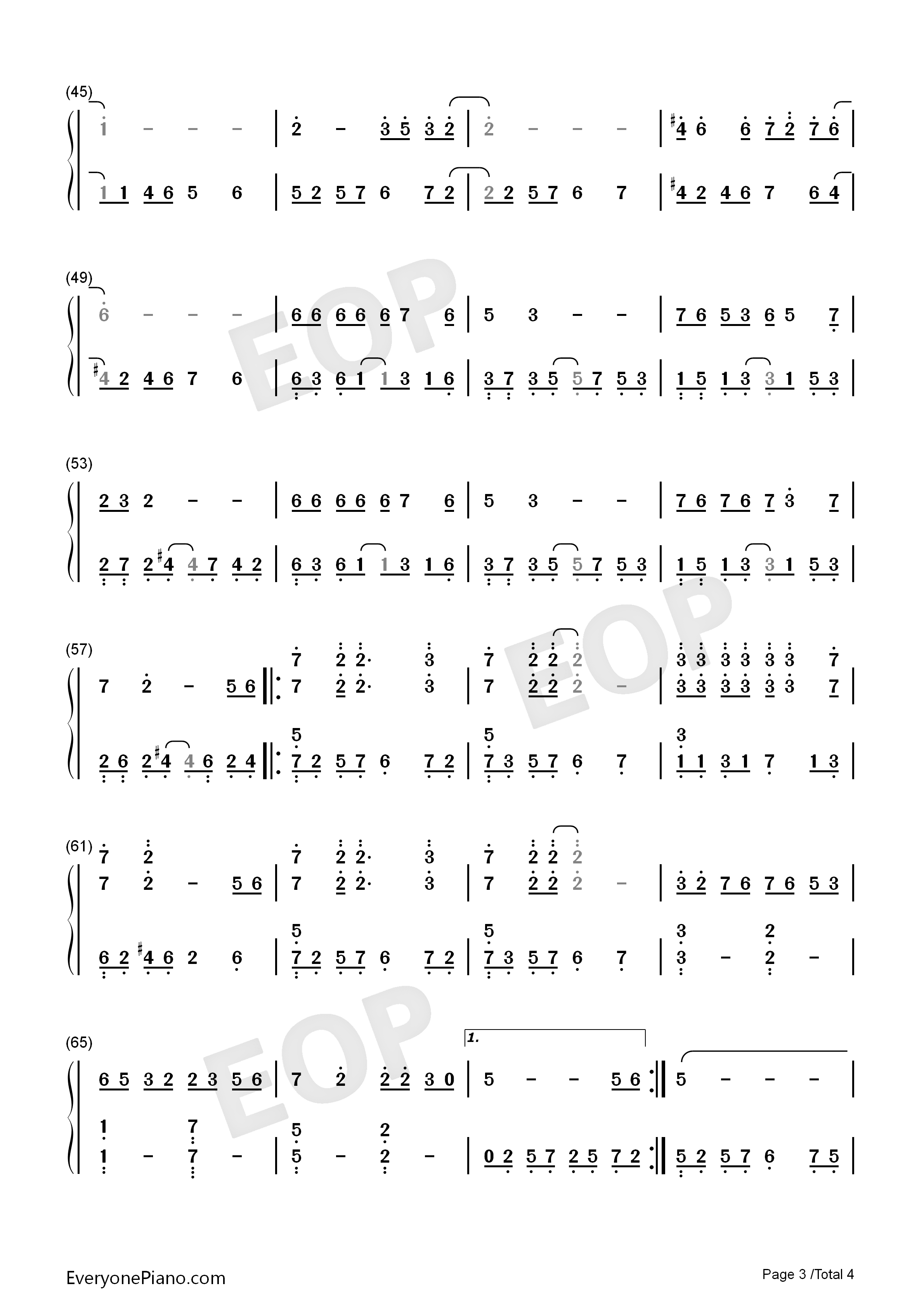 亲亲我的宝贝钢琴简谱_周华健演唱